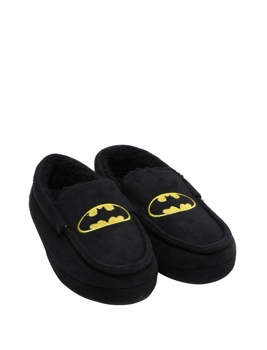 DC Comics Batman Moccasin Slippers, BLACK, hi-res