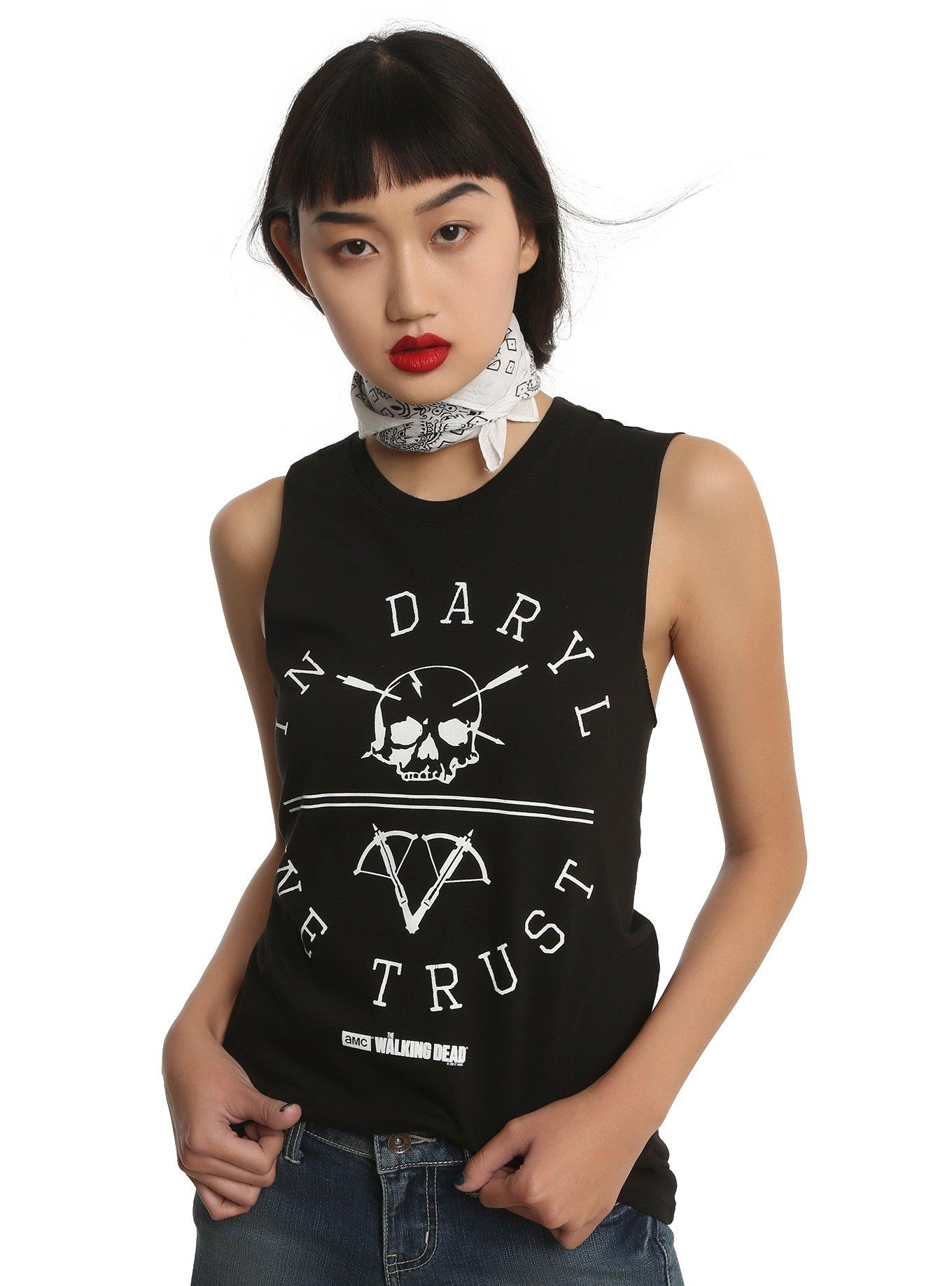 The Walking Dead In Daryl We Trust Girls Muscle Top, BLACK, hi-res