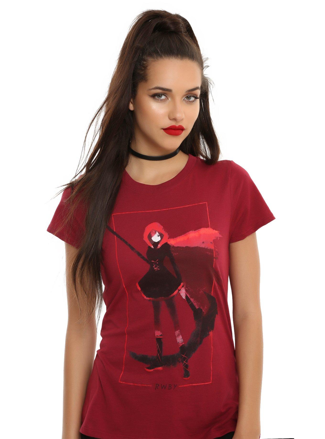 RWBY Crescent Rose Pose Girls T-Shirt, RED, hi-res