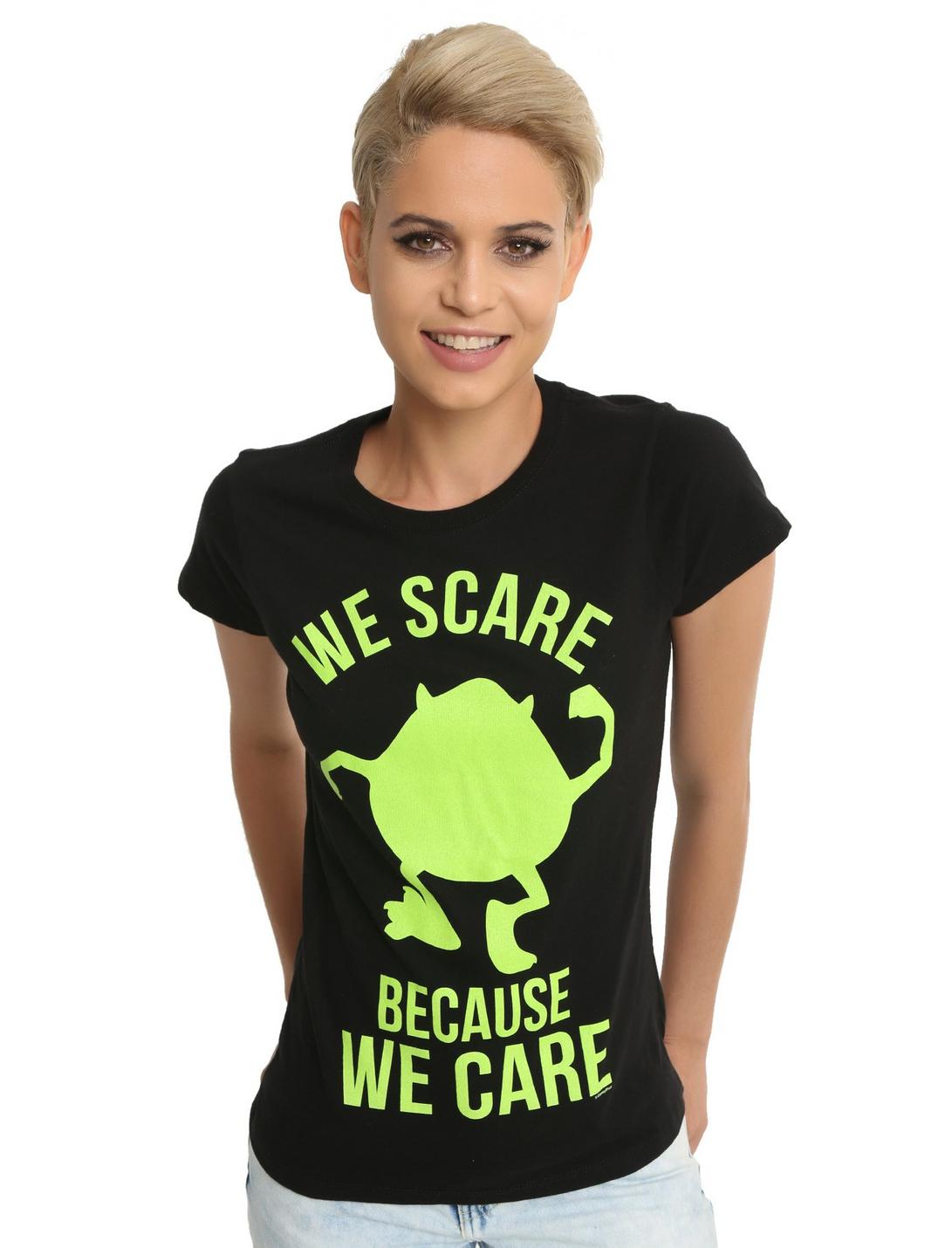 Disney Monsters, Inc. Mike We Scare Because We Care BFF T-Shirt, BLACK, hi-res