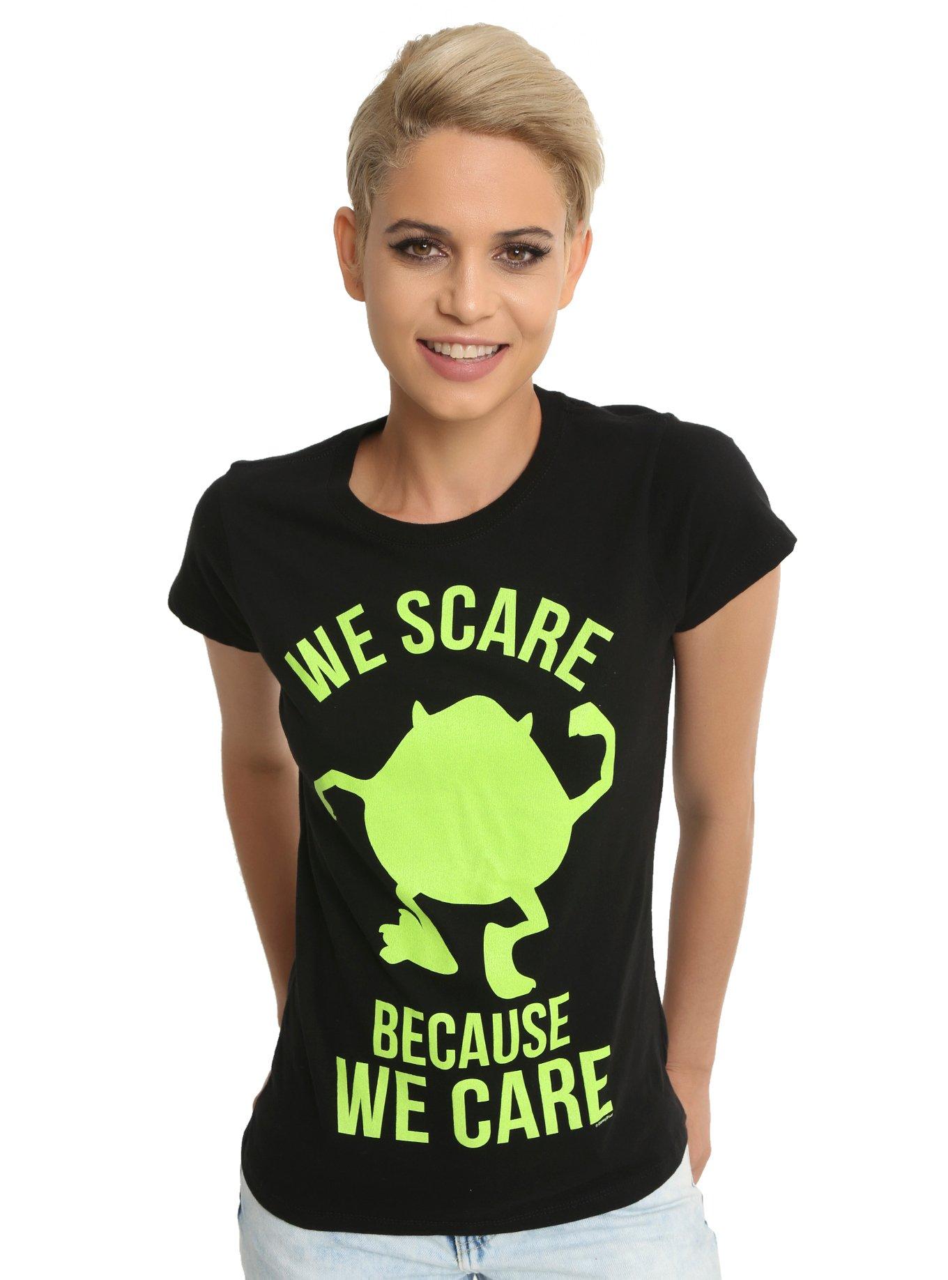 Disney Monsters, Inc. Mike We Scare Because We Care BFF T-Shirt, BLACK, hi-res