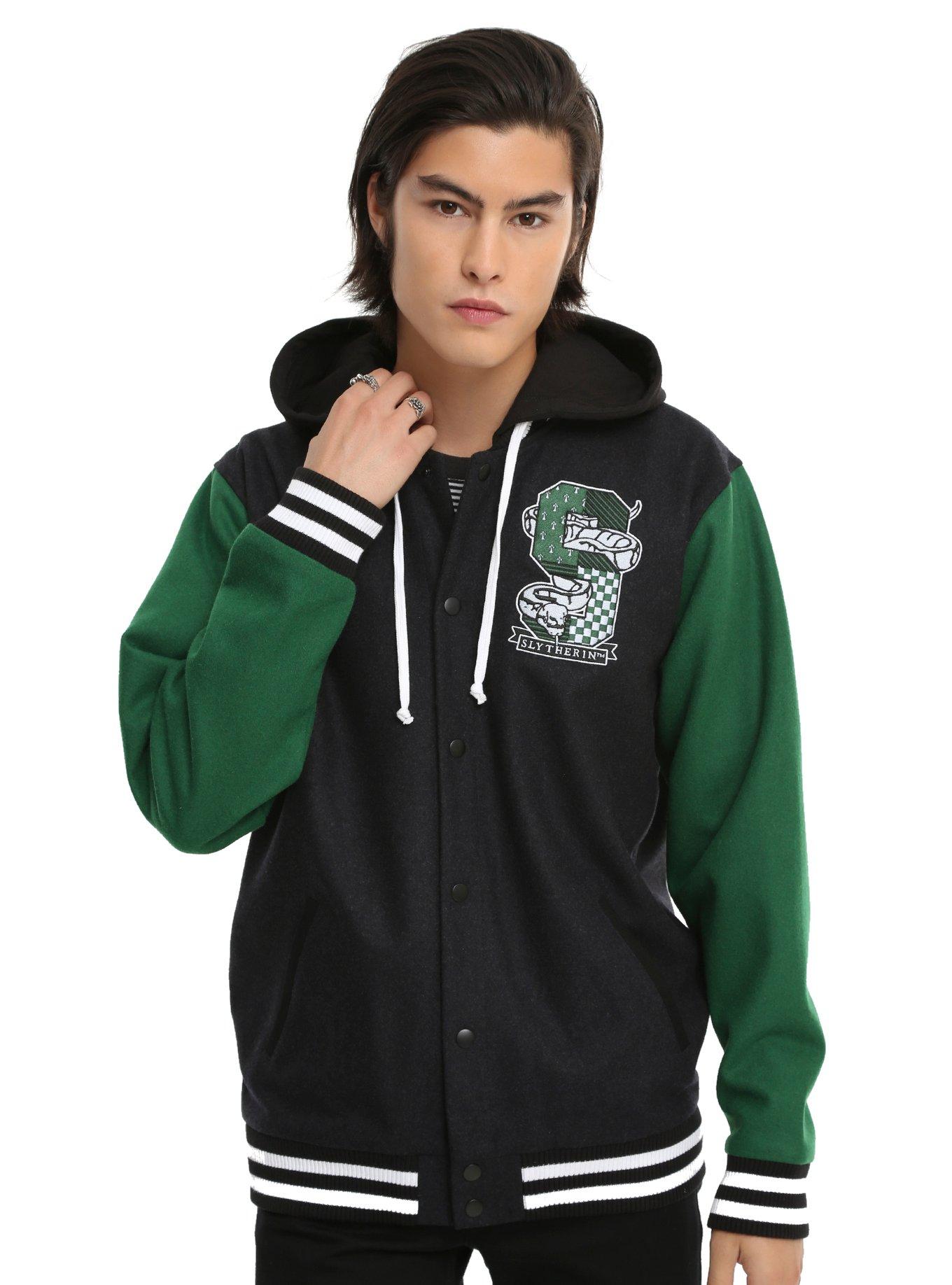 Hogwarts Legacy Slytherin Harry Potter Varsity Jacket - AnimeBape