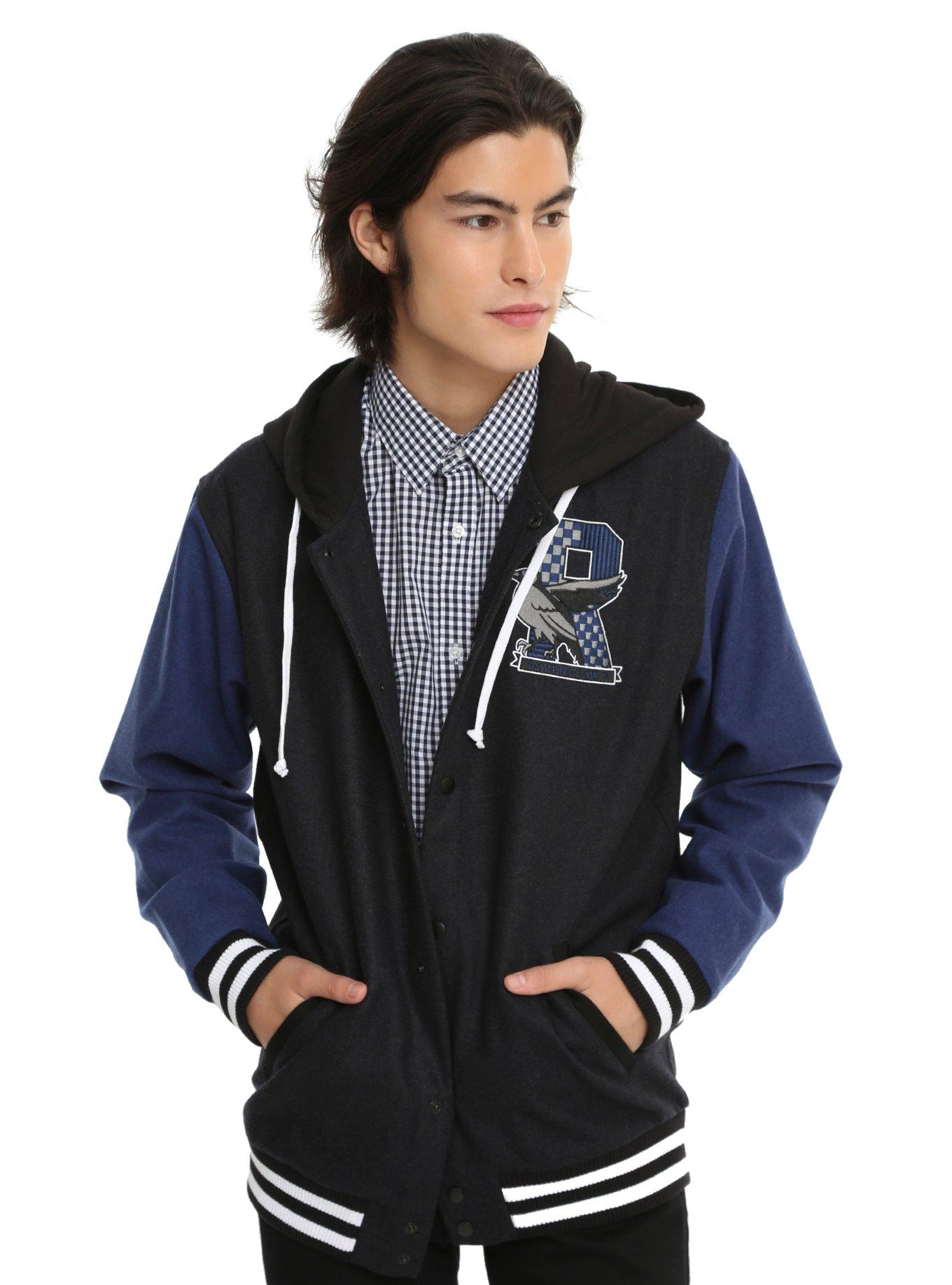 Harry Potter Ravenclaw Varsity Jacket, CHARCOAL HEATHER, hi-res