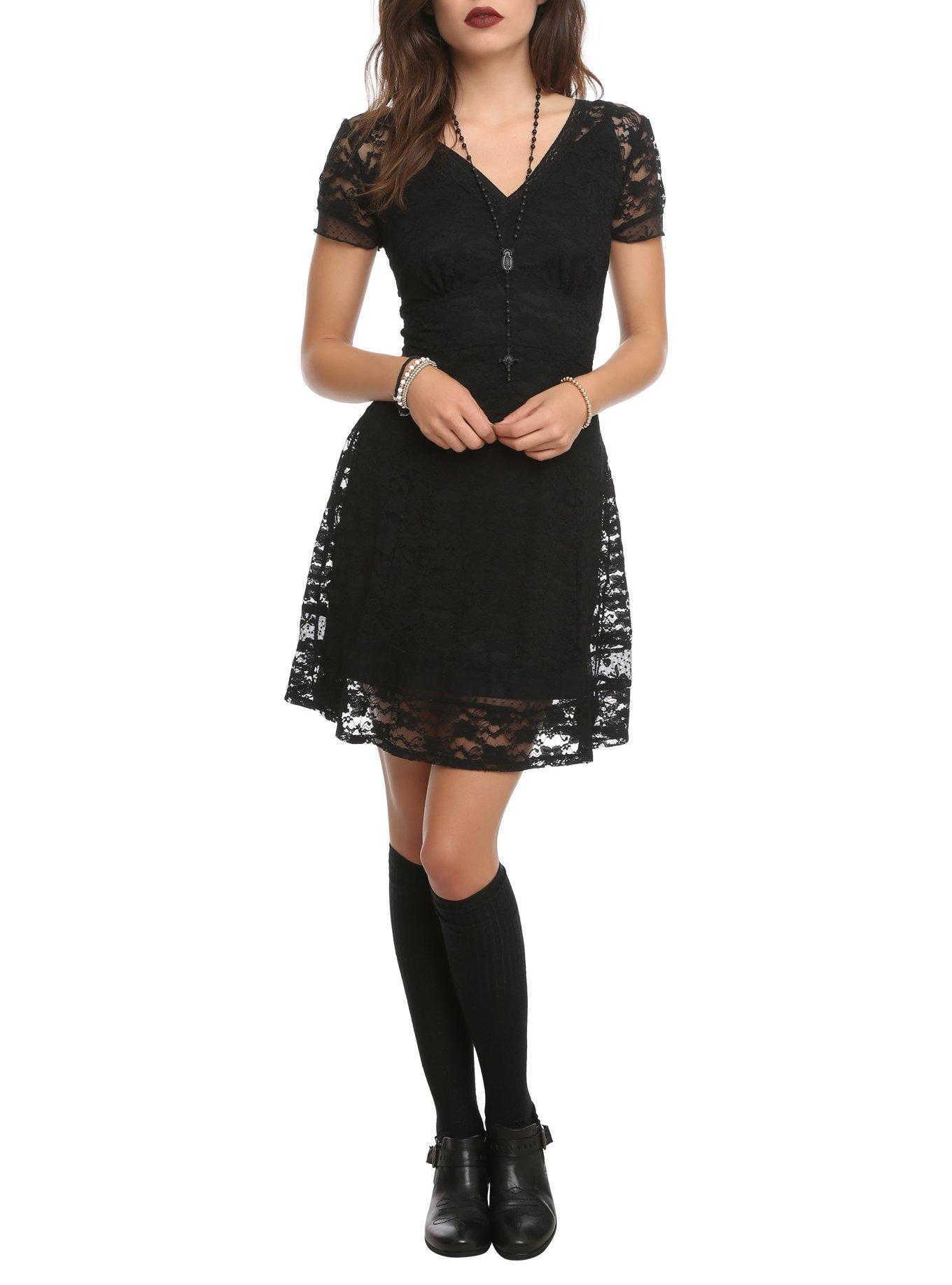 Royal Bones By Tripp Black Lace Dress | Hot Topic