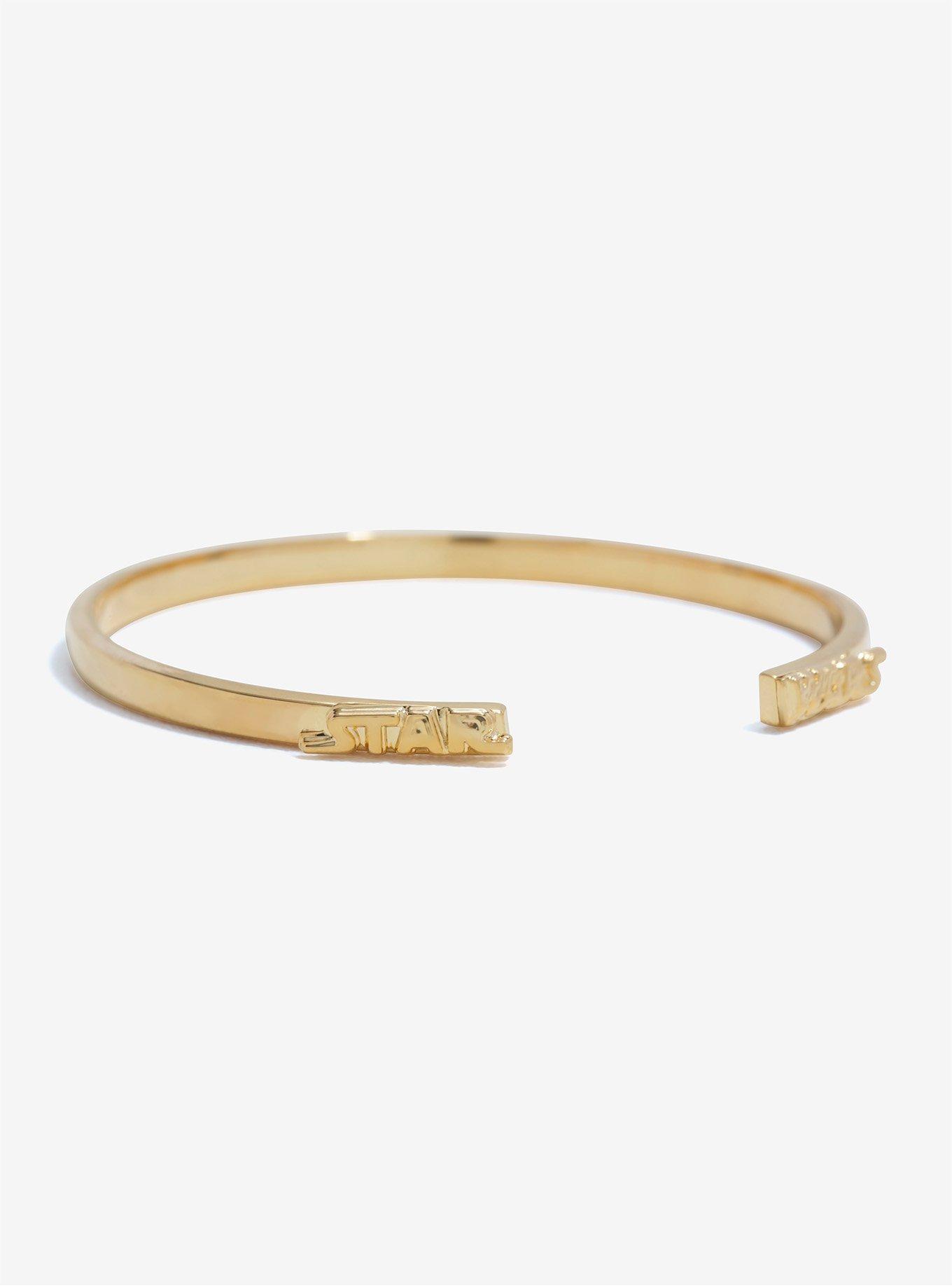 Love And Madness Star Wars Gold Logo Cuff Bracelet, , hi-res