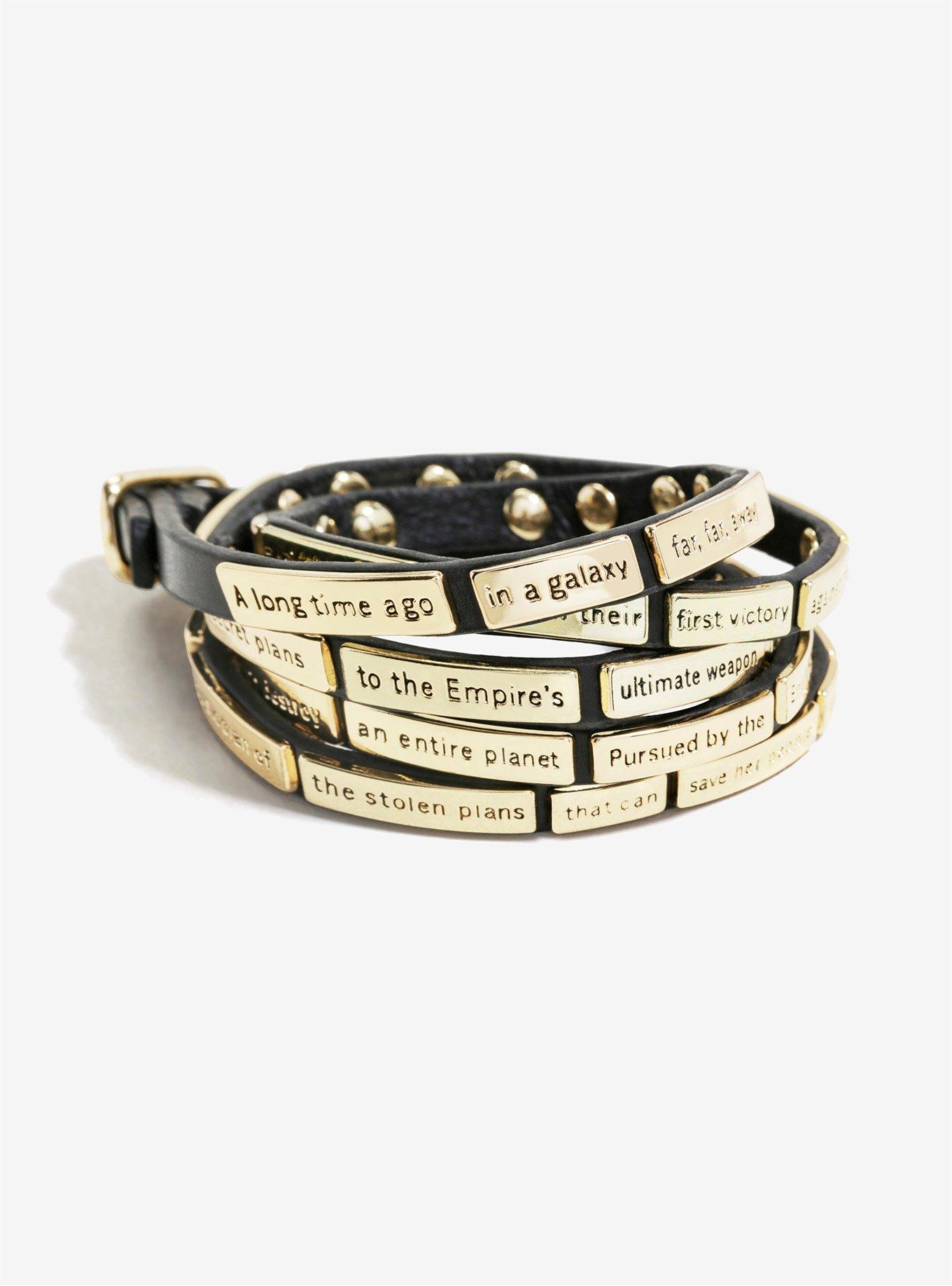 Love And Madness Star Wars: A New Hope Crawl Leather Wrap Bracelet, , hi-res