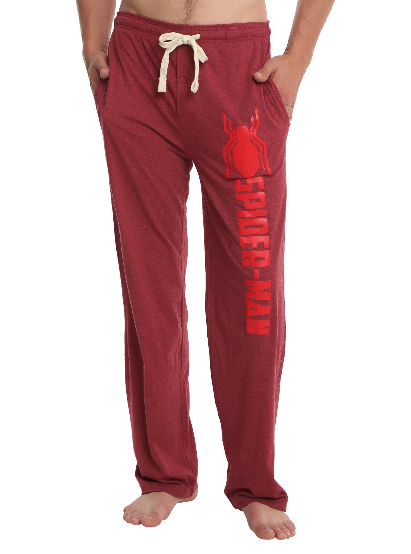 Marvel Spiderman Athletic Guys Pajama Pants, BURGUNDY, hi-res