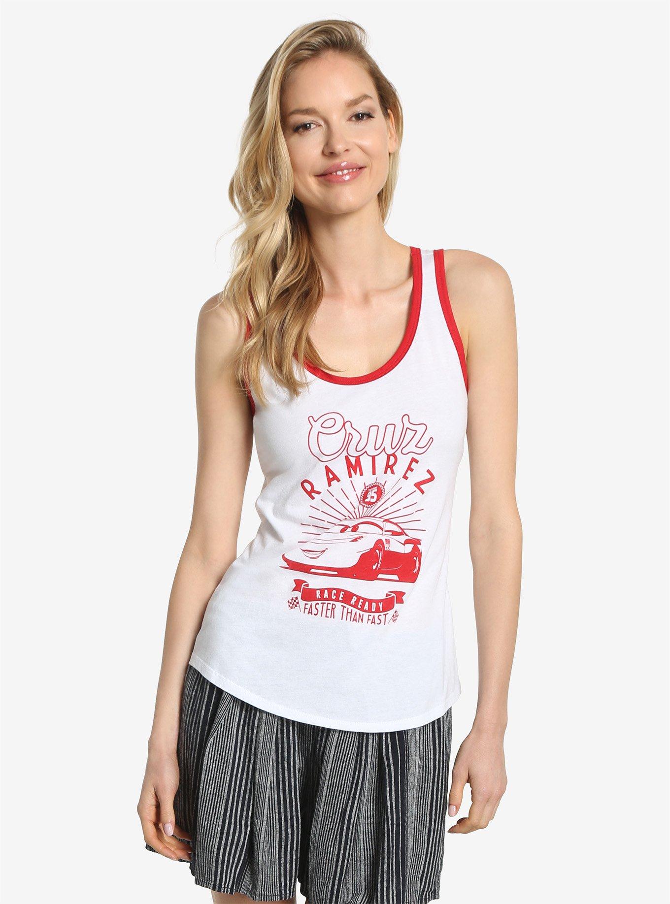 Disney Pixar Cars Cruz Ramirez Womens Tank Top, WHITE, hi-res