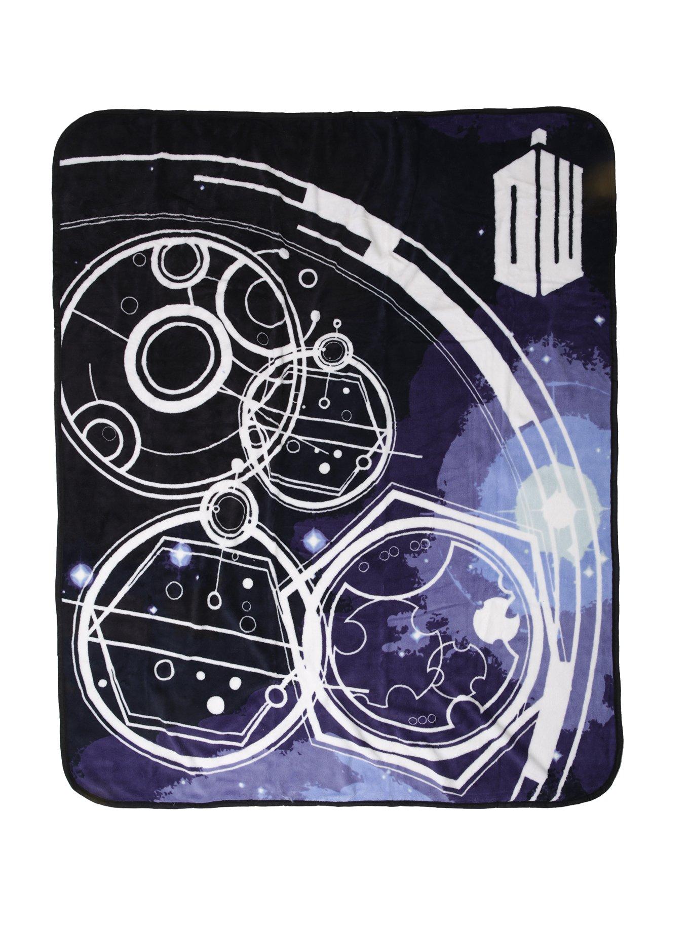 Doctor Who Gallifrey Symbols Throw Blanket, , hi-res