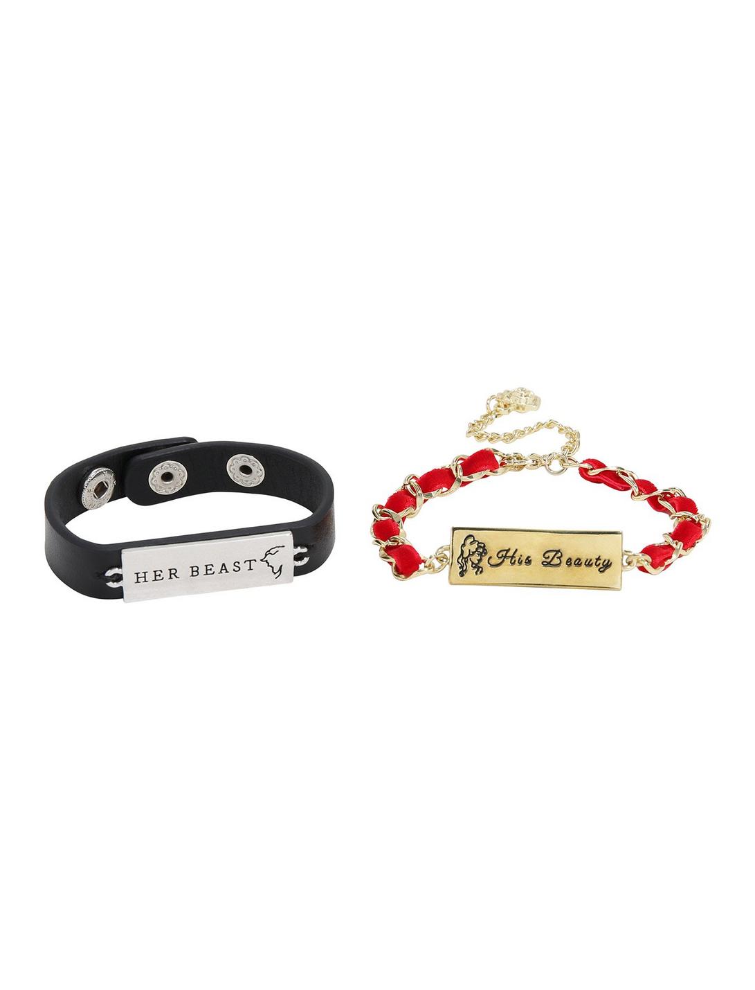 Disney Beauty And The Beast His & Her Bracelet Set, , hi-res