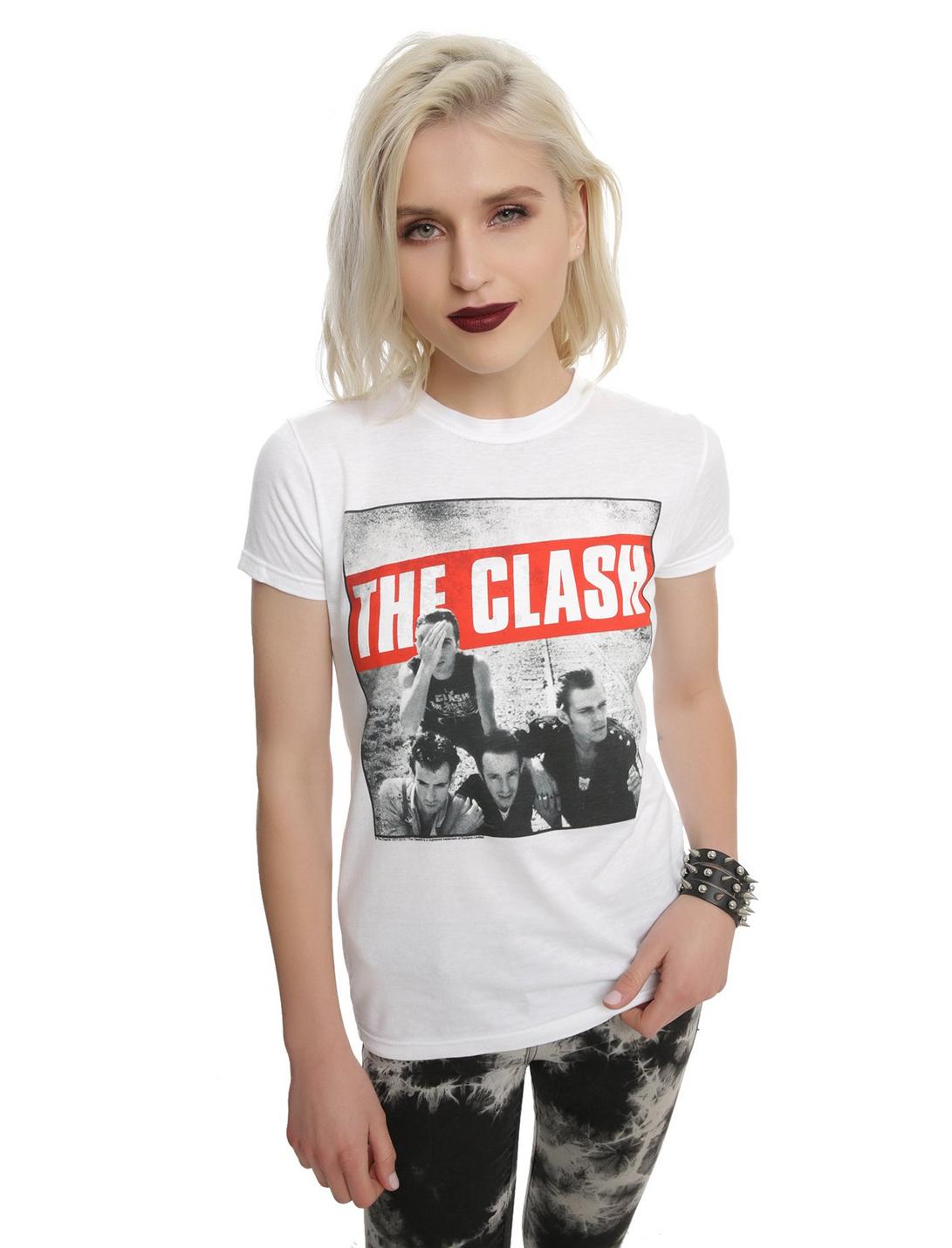 The Clash Combat Rock Photo T-Shirt, WHITE, hi-res