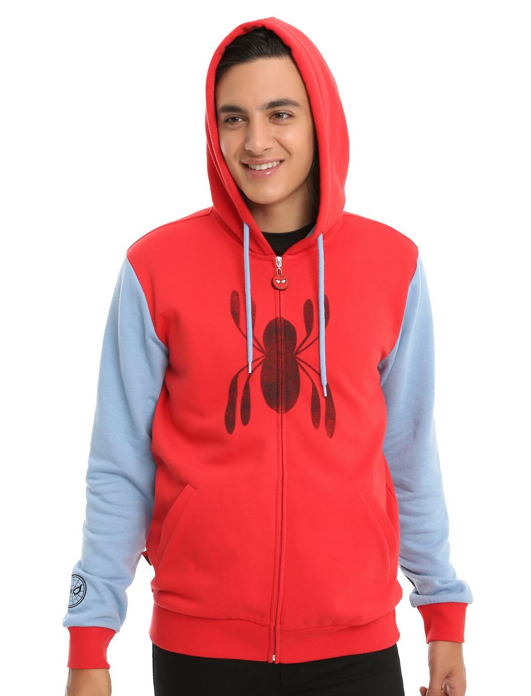 Marvel Spider-Man: Homecoming Homemade Suit Cosplay Hoodie, RED, hi-res