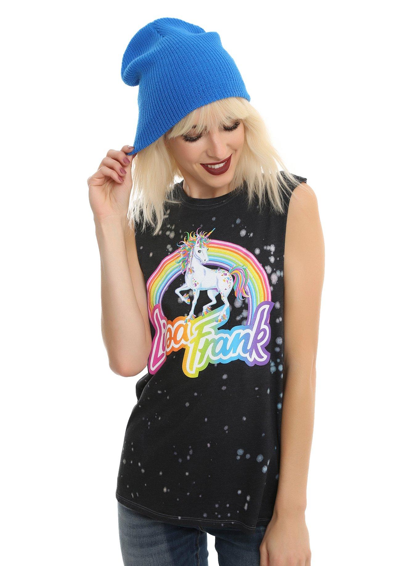 Lisa Frank Unicorn Rainbow Splatter Wash Girls Muscle Top, MULTI, hi-res