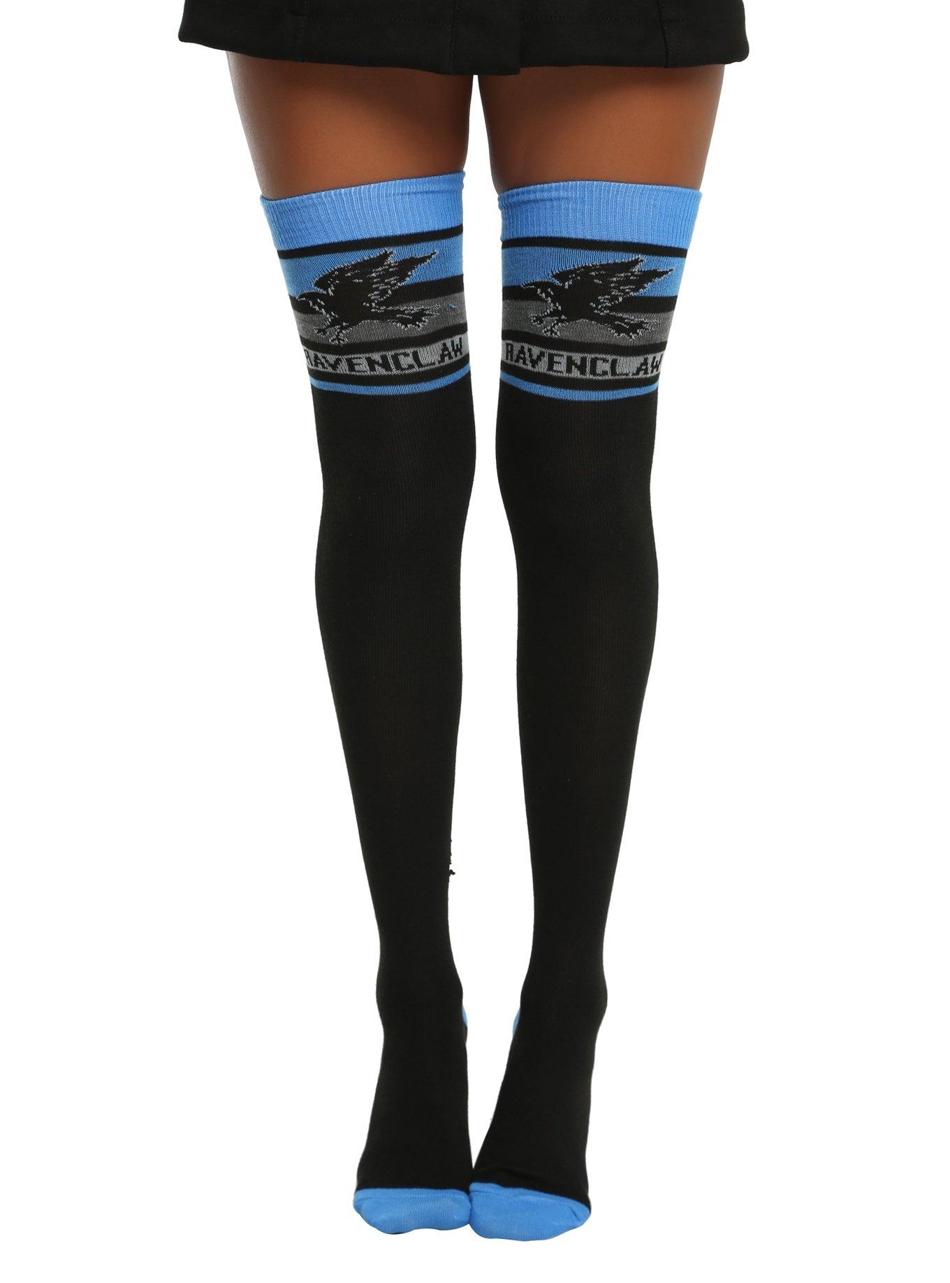 Harry Potter Hogwarts Ravenclaw Varsity Over-The-Knee Socks, , hi-res