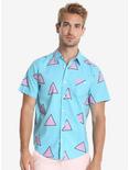Rocko's Modern Life Short Sleeve Woven Button-Up - BoxLunch Exclusive, ROYAL BLUE, hi-res