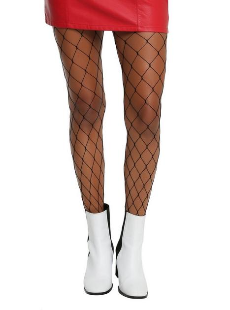 Blackheart Black Large Fishnet Tights | Hot Topic