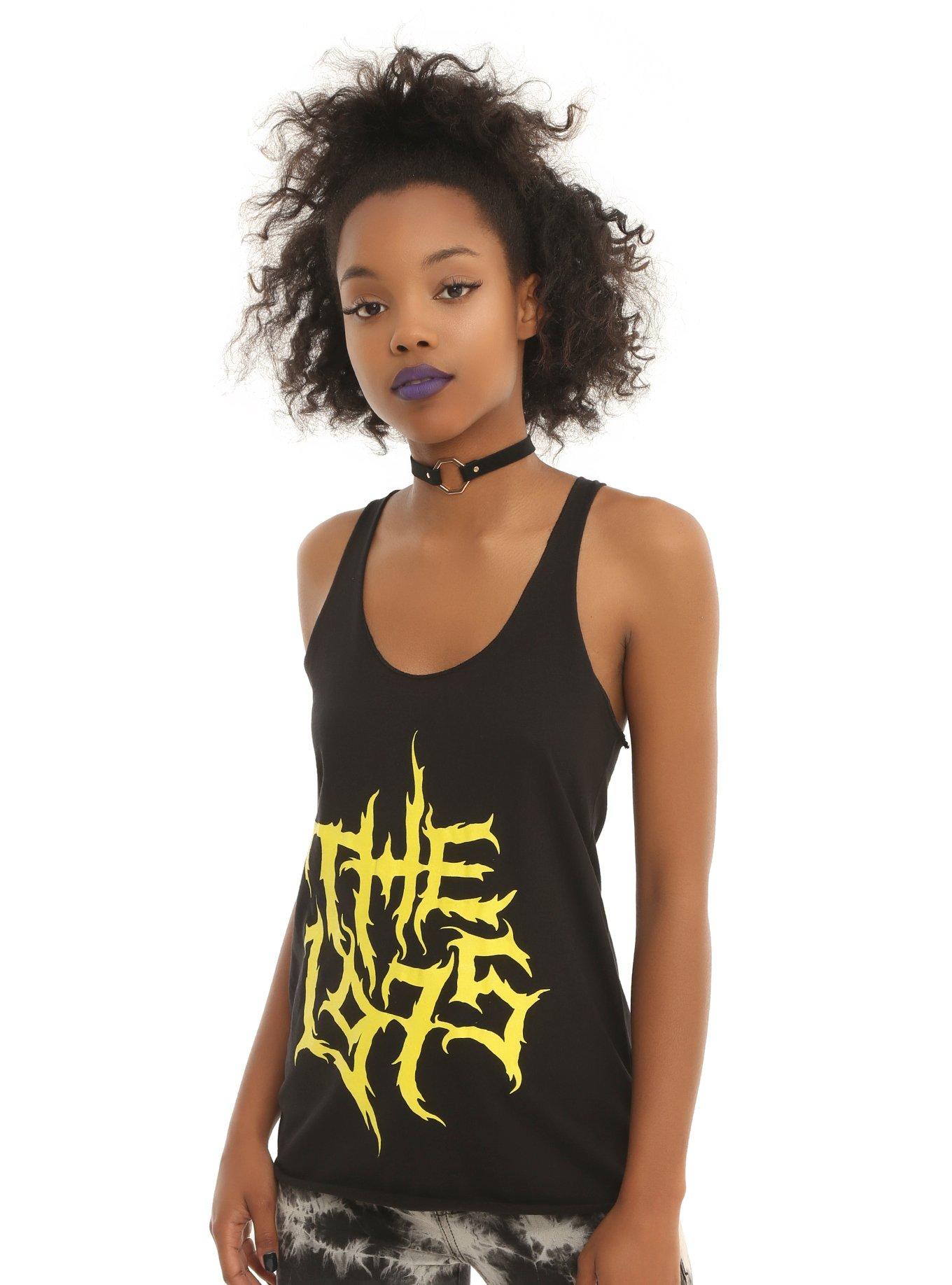 The 1975 Gold Metal Girls Logo Tank, BLACK, hi-res