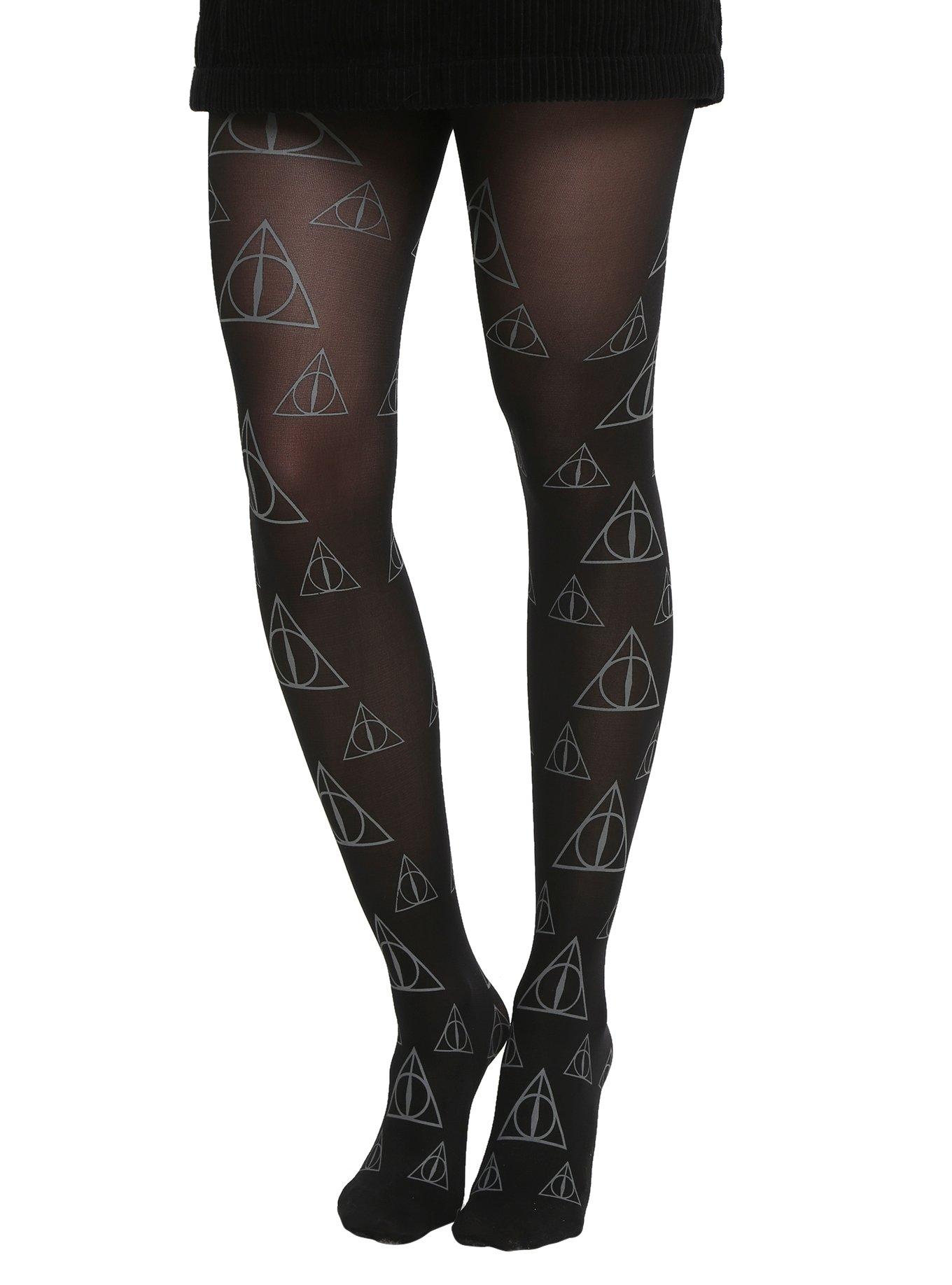 Harry Potter Deathly Hallows Tights, BLACK, hi-res