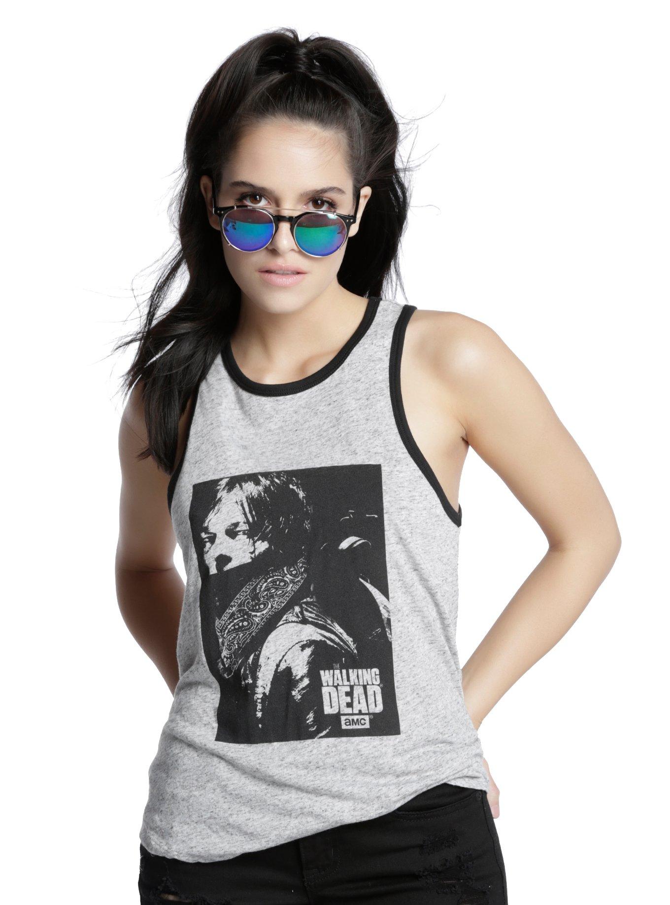 The Walking Dead Daryl Dixon Bandana Girls Tank Top, GREY, hi-res