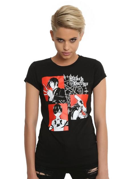 hot topic black butler dress Black Butler Stripe Collared Dress Plus Size