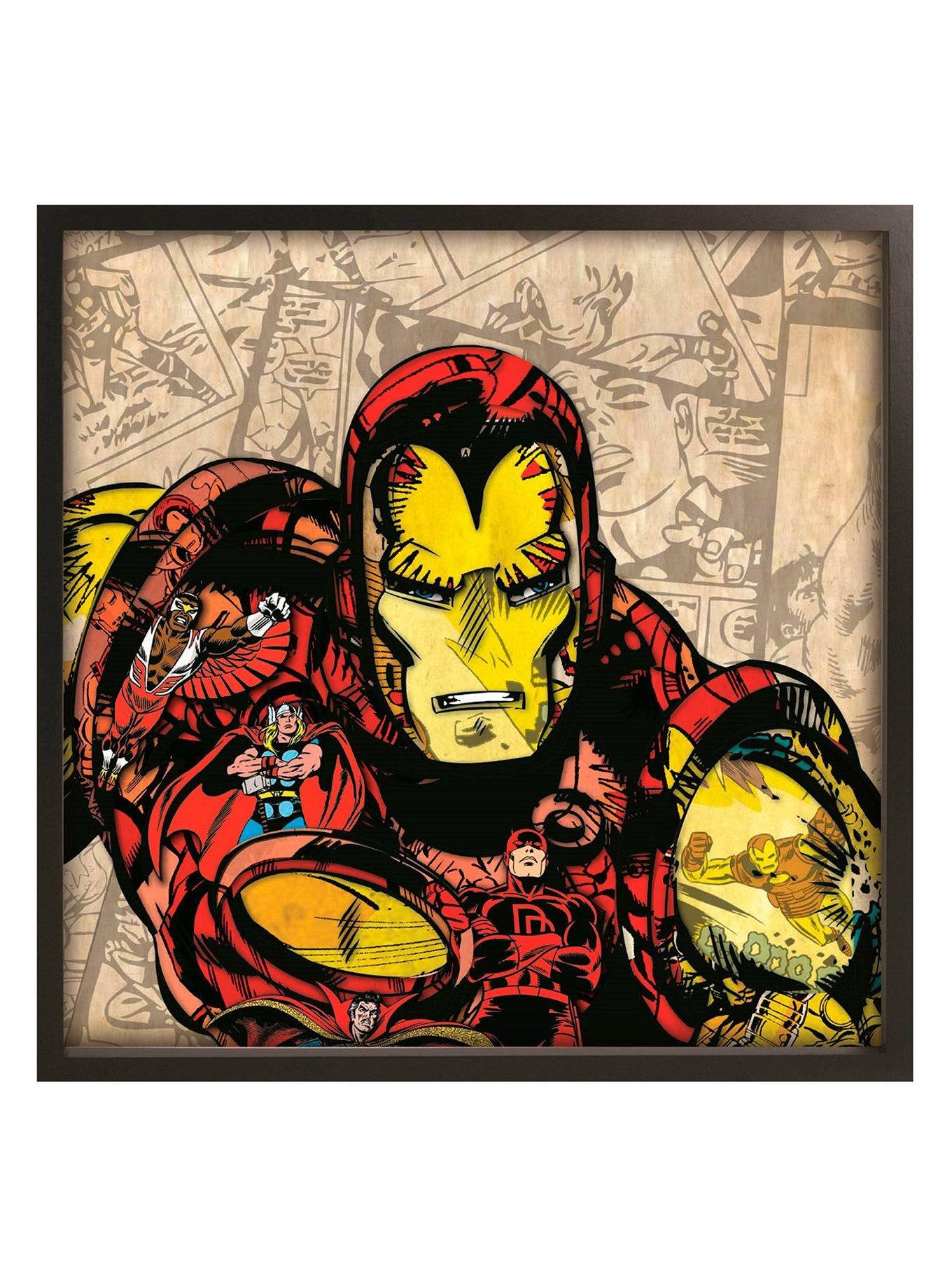 Marvel Iron Man Collage Framed Art, , hi-res