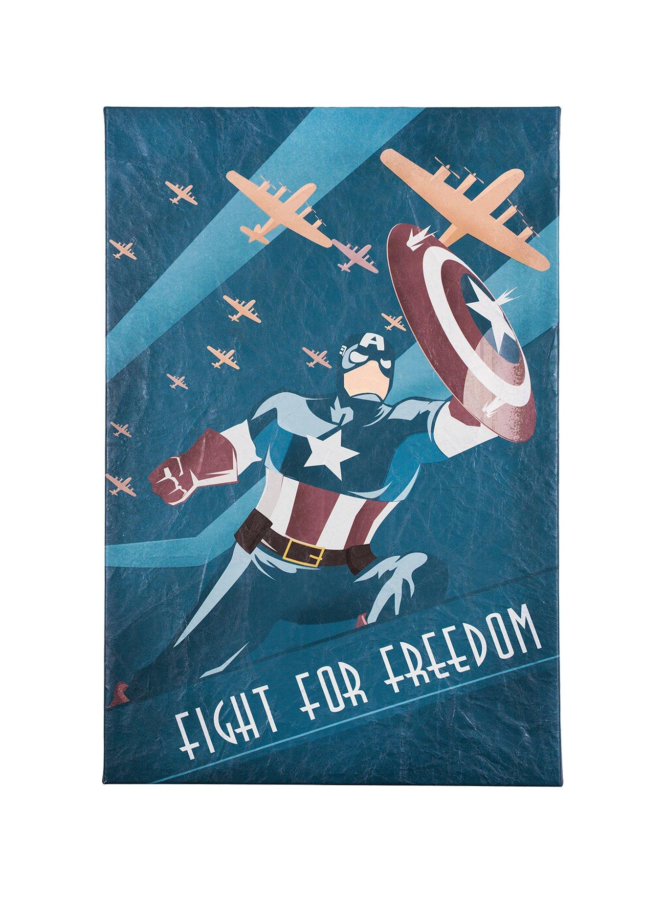 Marvel Captain America Fight For Freedom Canvas Wall Art, , hi-res