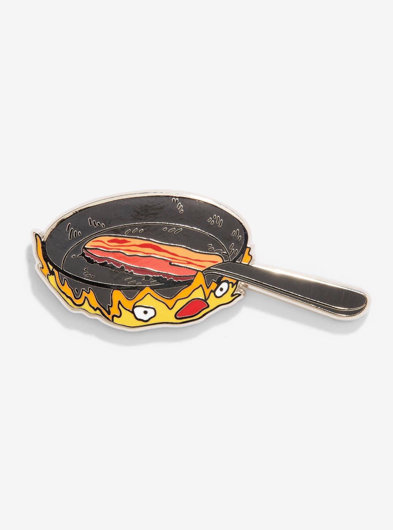Studio Ghibli Howl's Moving Castle Calcifer Pan Enamel Pin, , hi-res