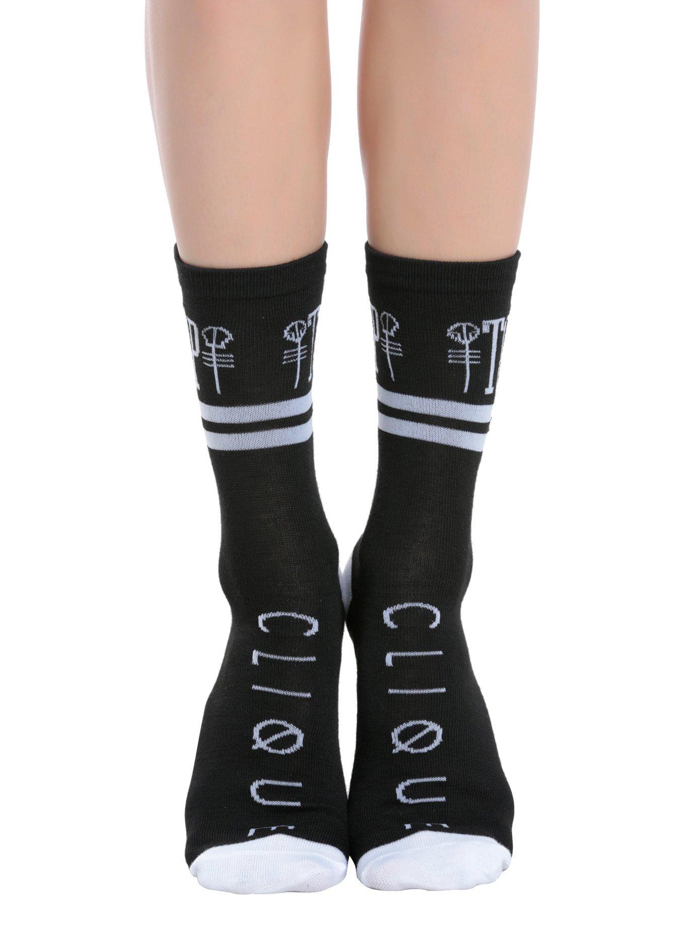 Twenty One Pilots Skeleton Clique Crew Socks, , hi-res