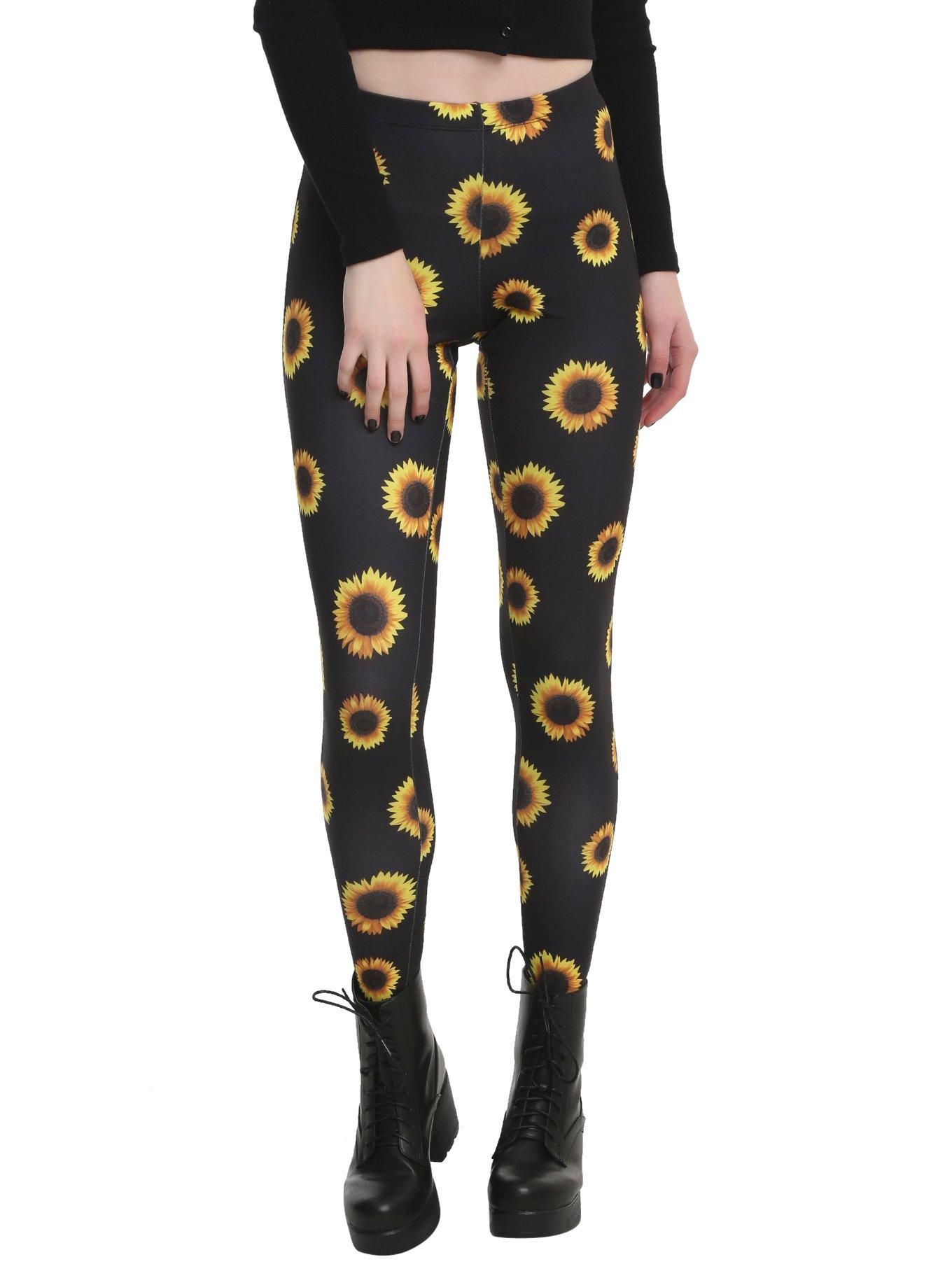 Blackheart Sunflower Leggings Hot Topic