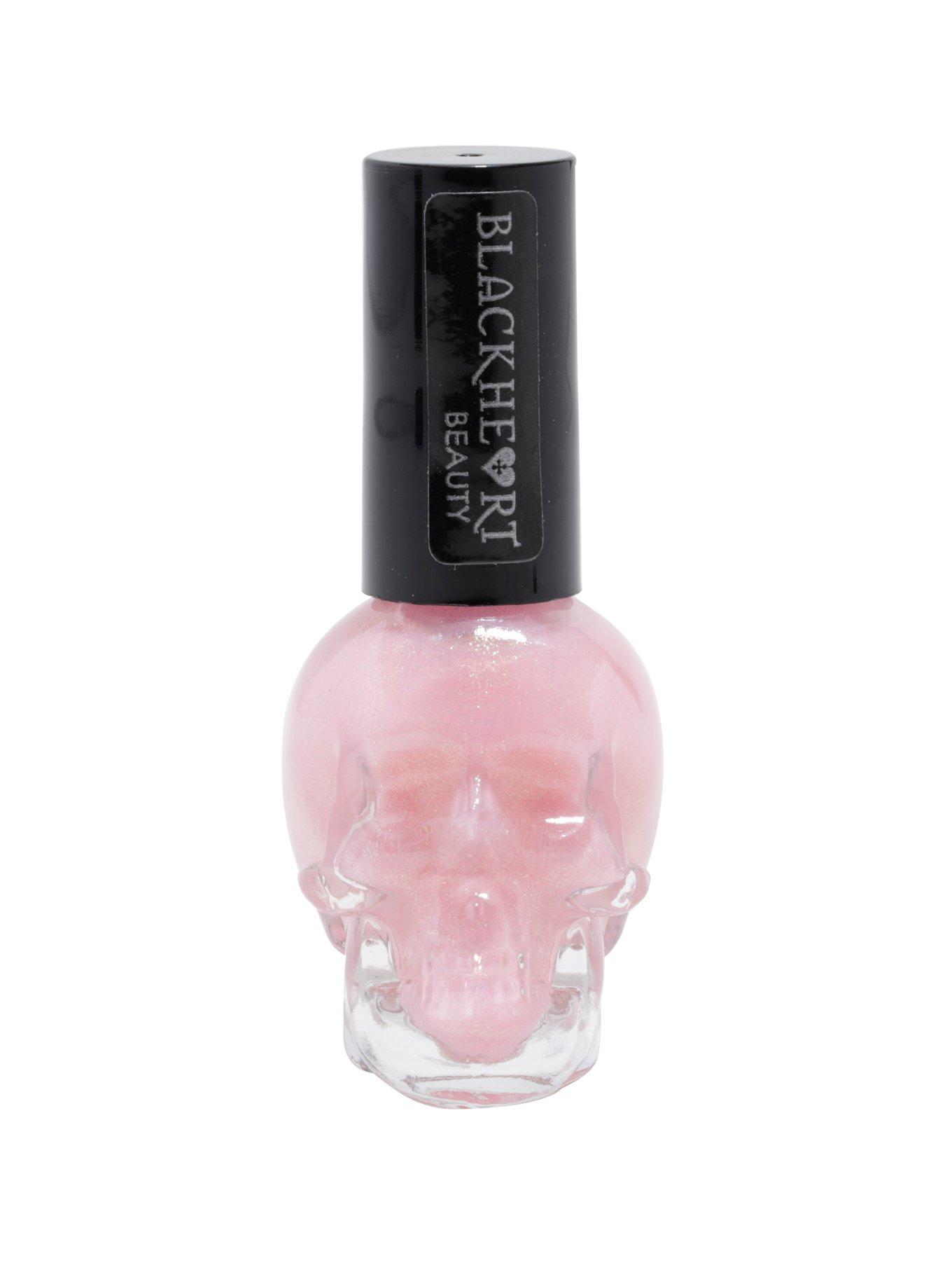 Blackheart Beauty Pale Pink Shimmer Nail Polish, , hi-res