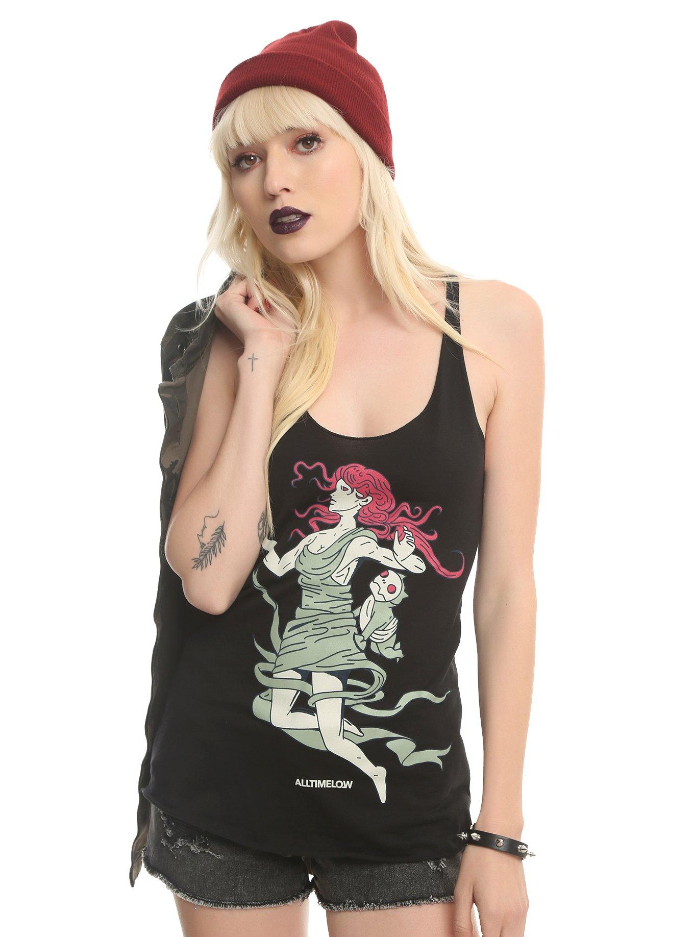 All Time Low Goddess Tank Top, GREY, hi-res