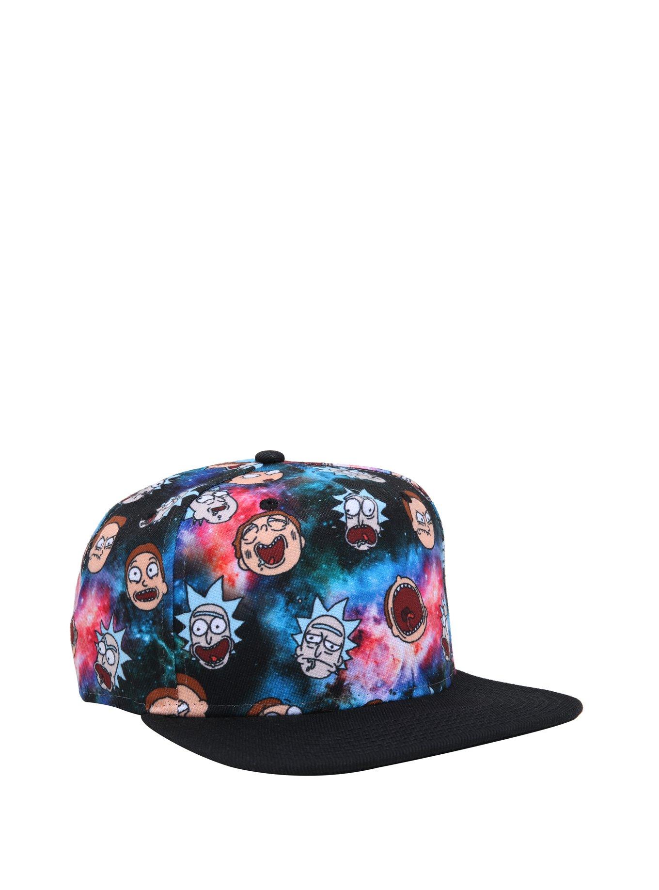 Rick And Morty Galaxy Head Sublimated Snapback Hat, , hi-res