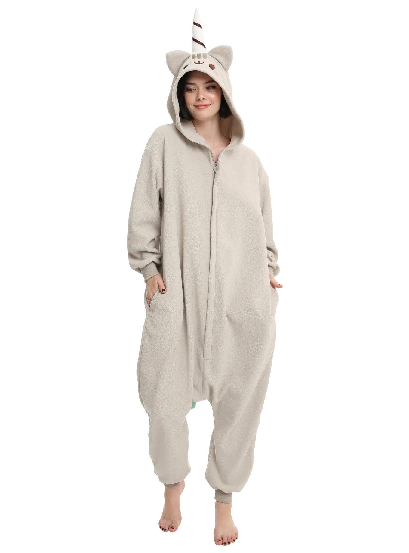 Gray Pusheen Onesie Kids Animal Pajamas Kigurumi Costumes - Allonesie