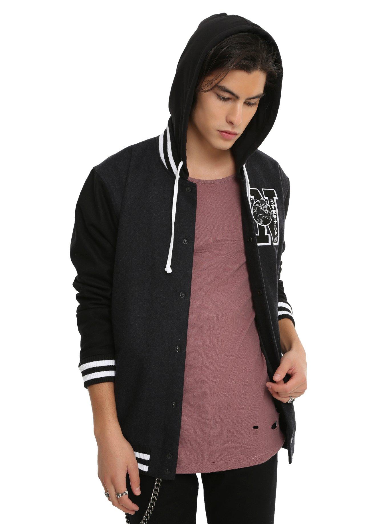 Naruto Varsity Jacket, BLACK, hi-res