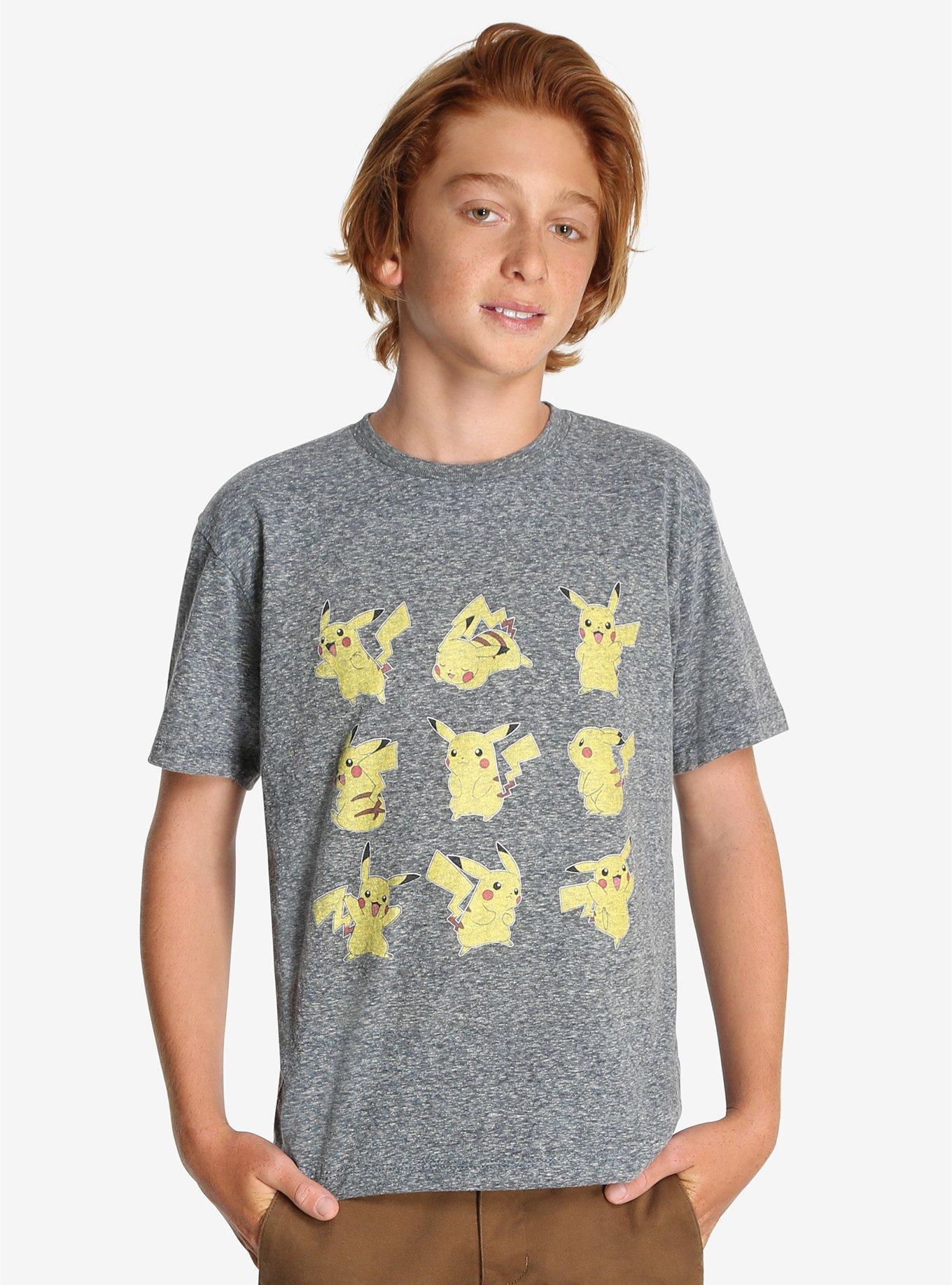 Pok&eacute;mon Pikachu Poses Youth Tee, BLACK, hi-res