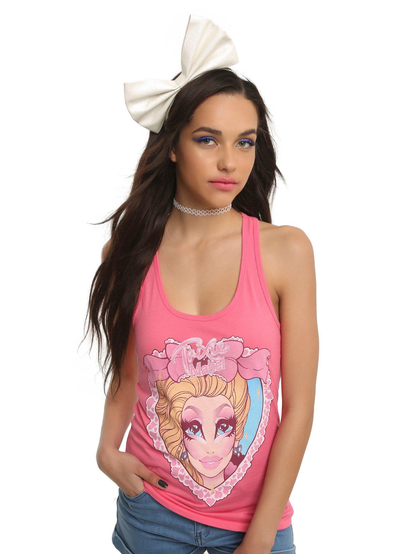 Drag Queen Merch Trixie Mattel Girls Tank Top, HOT PINK, hi-res