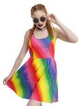 Rainbow Fit & Flare Dress, RAINBOW, hi-res