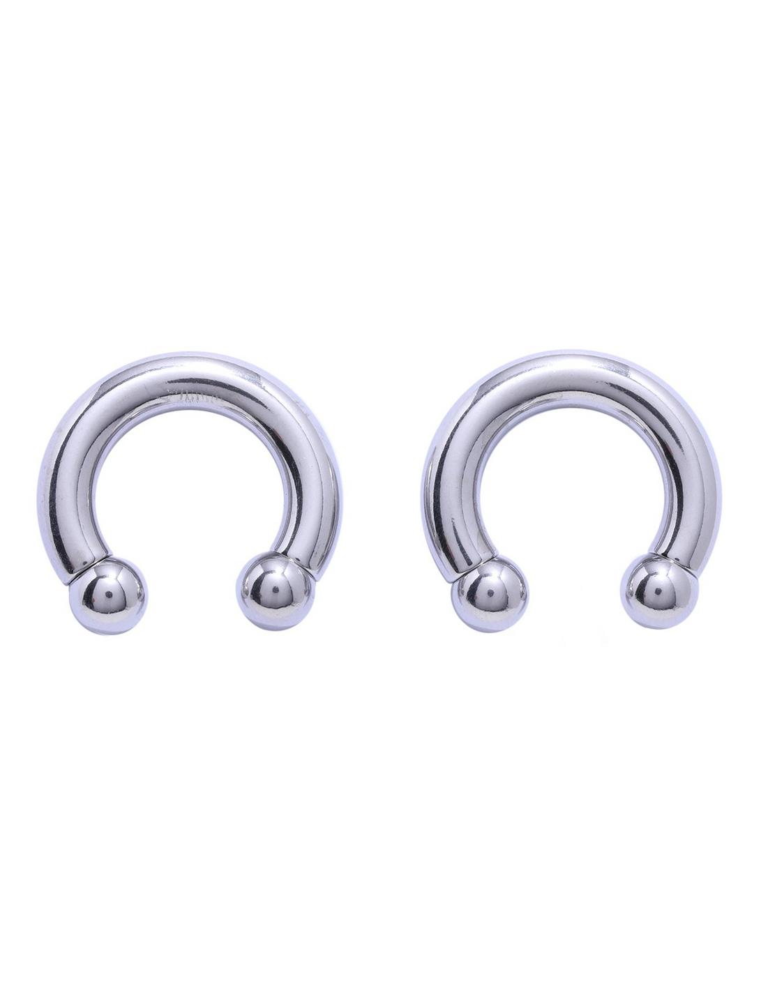 Silver Surgical Steel Circular Barbell 2 Pack, SILVER, hi-res