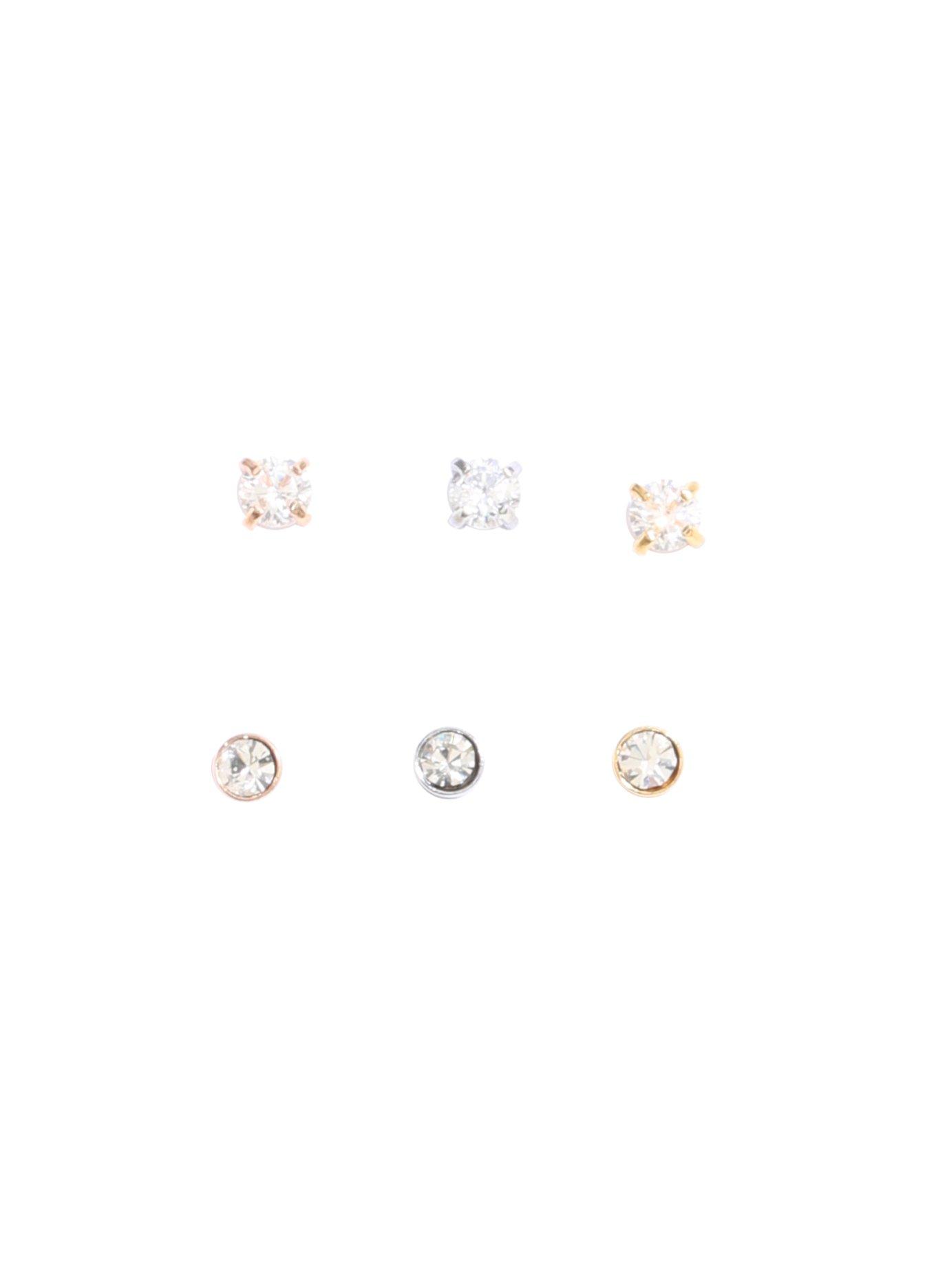 Steel Dainty Nose Hoop & Stud 9 Pack, MULTI, hi-res