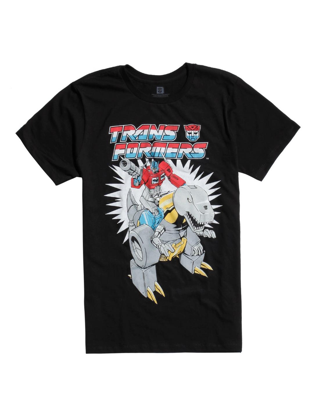 Transformers Optimus Prime Dinobot T-Shirt, BLACK, hi-res