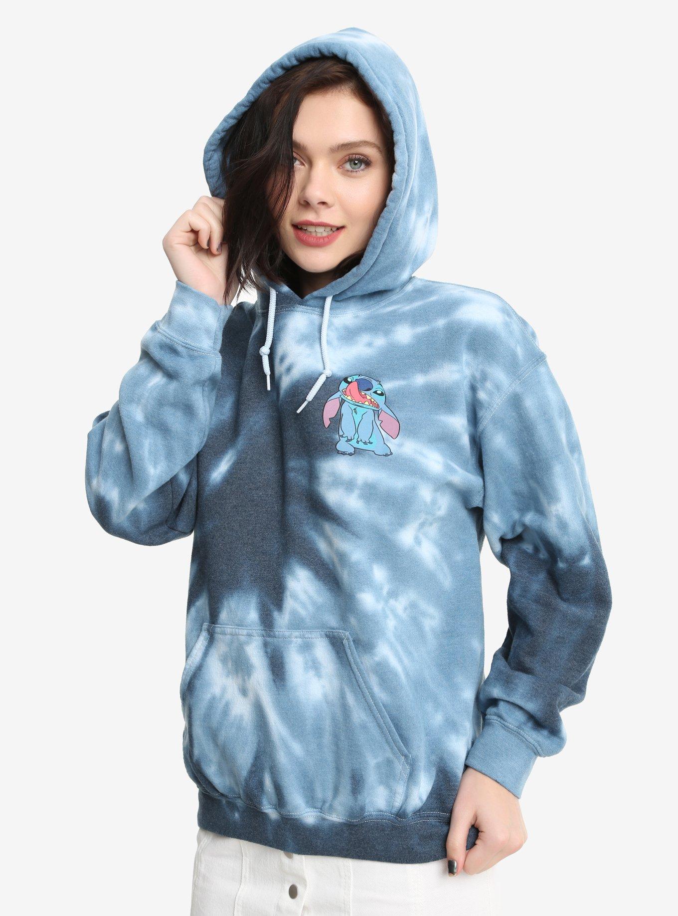 Blue Ful Disney Stitch Hooded Hoodie Travel Neck Pillow