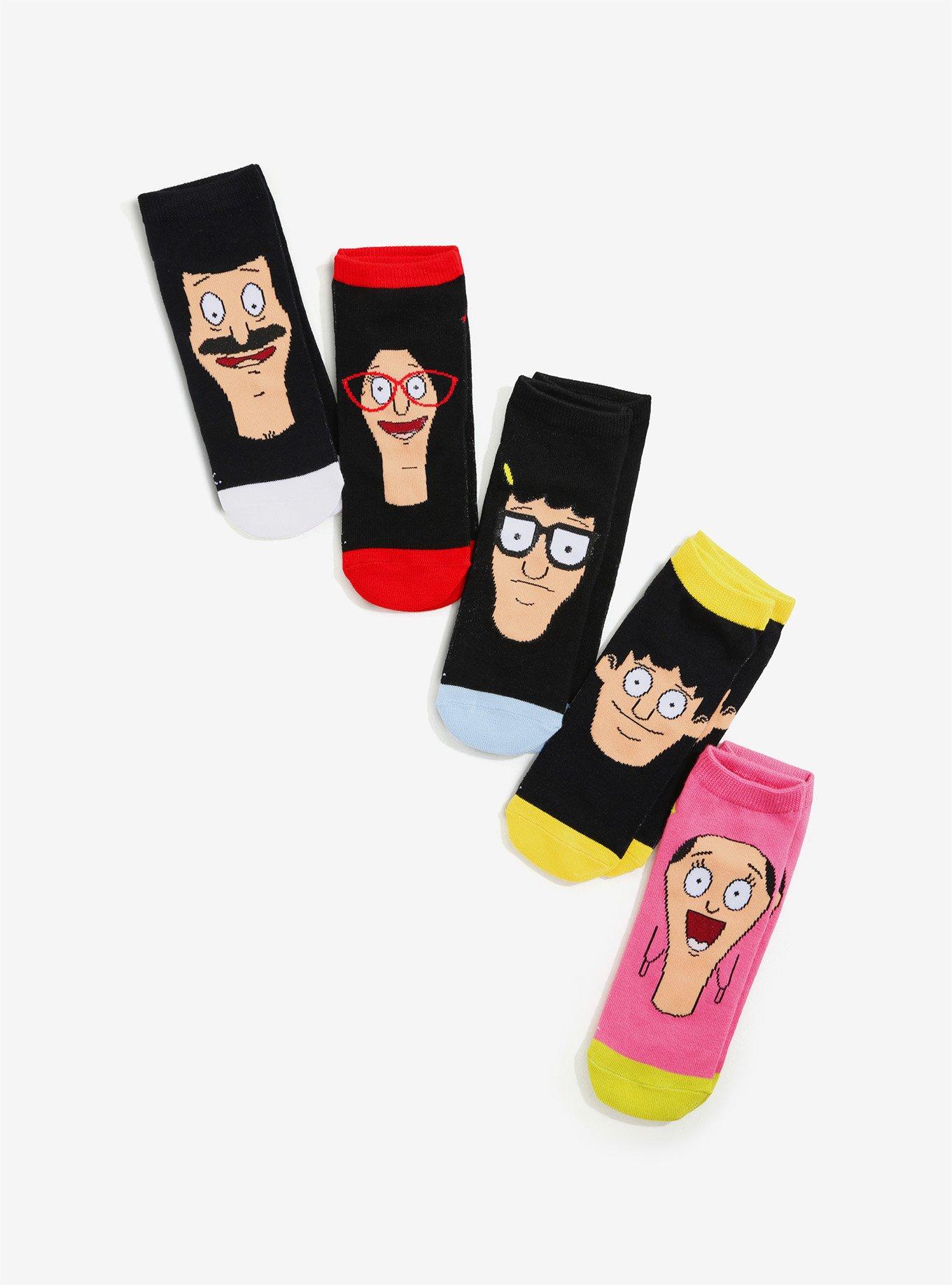 Bob's Burgers Family No-Show Socks 5 Pair, , hi-res