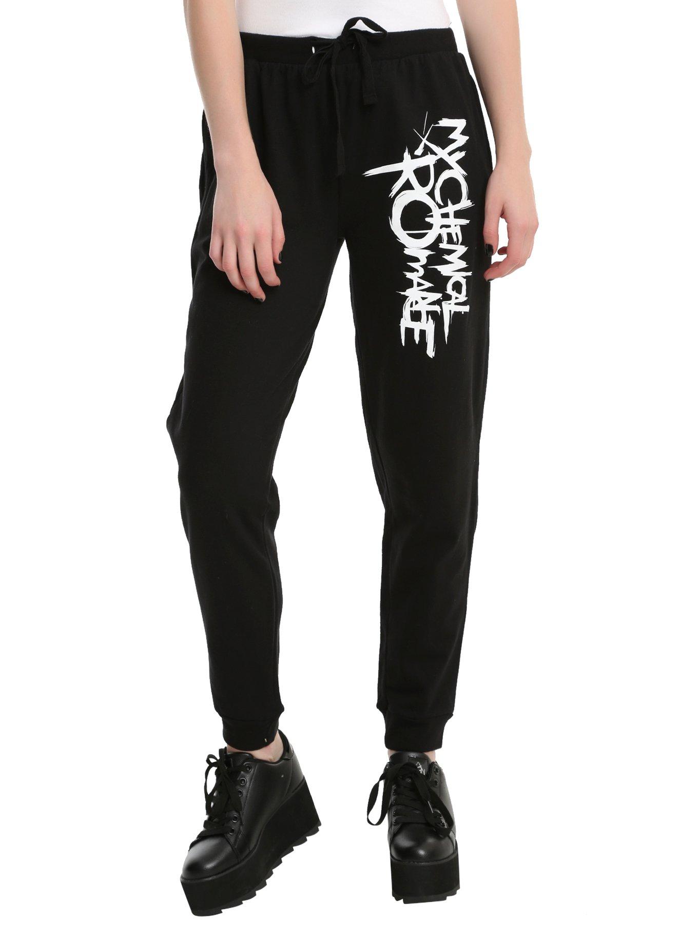 My Chemical Romance Logo Girls Jogger Pants, BLACK, hi-res