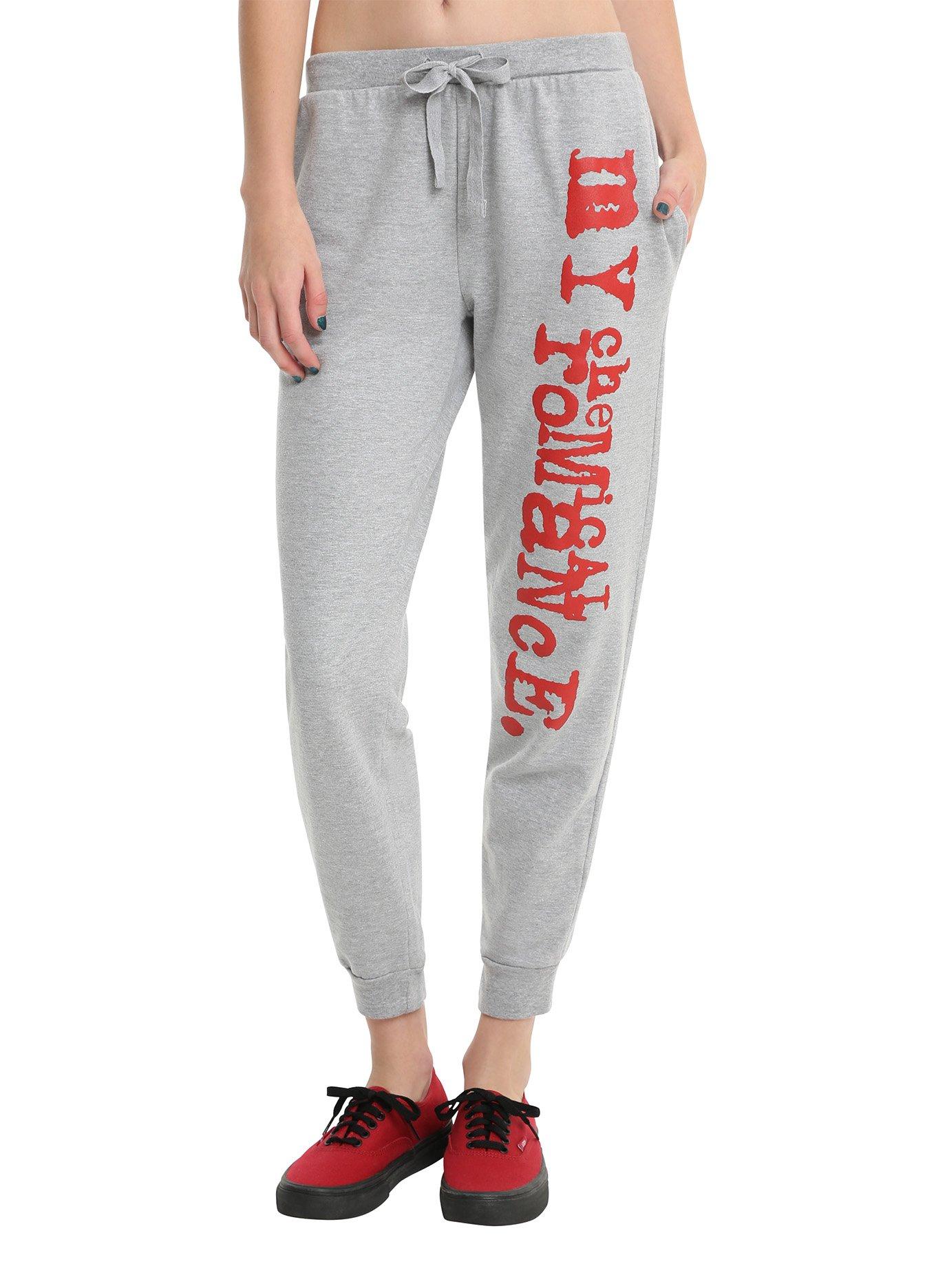 My Chemical Romance Logo Girls Jogger Pants, GREY, hi-res