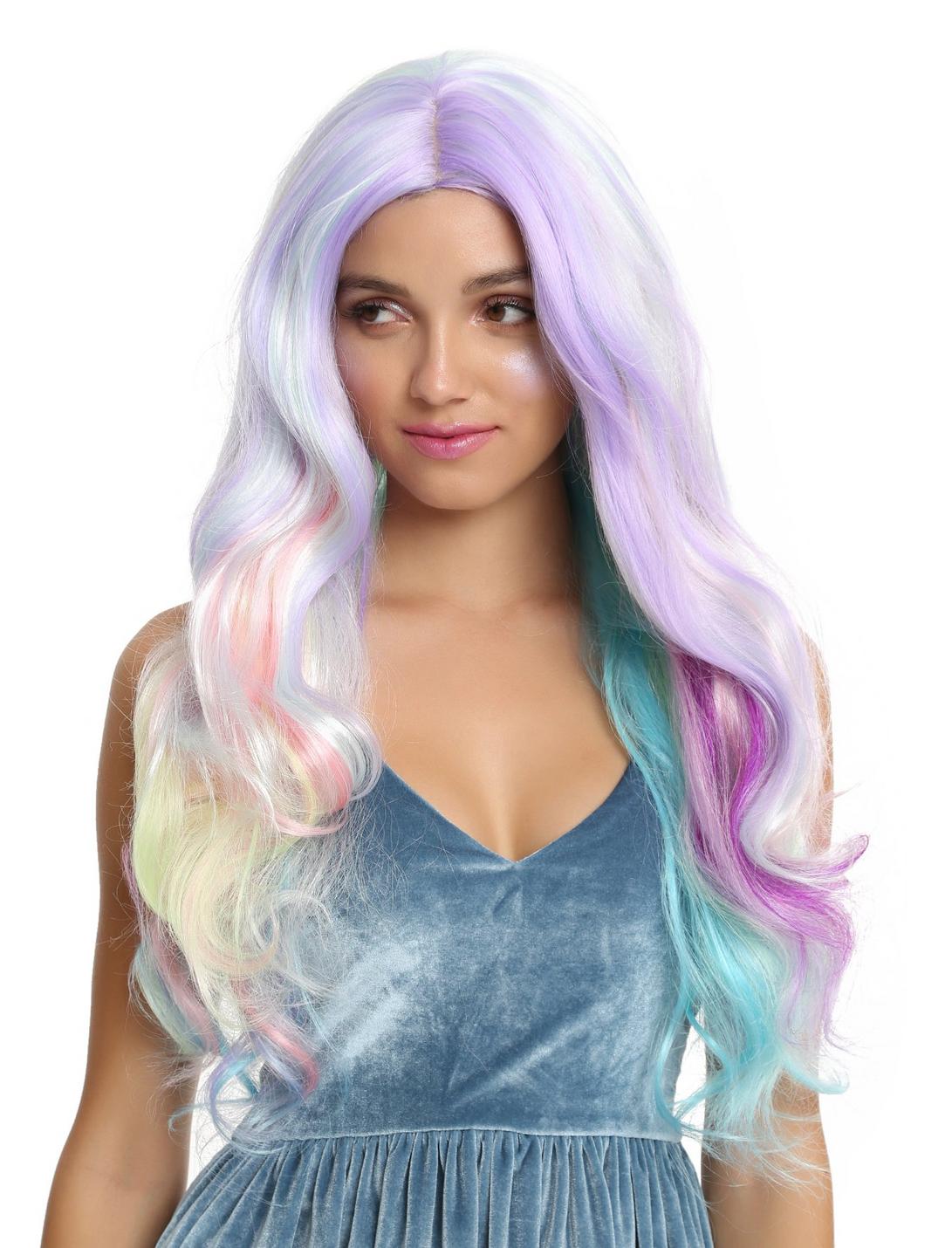 Pastel Rainbow Wig, , hi-res