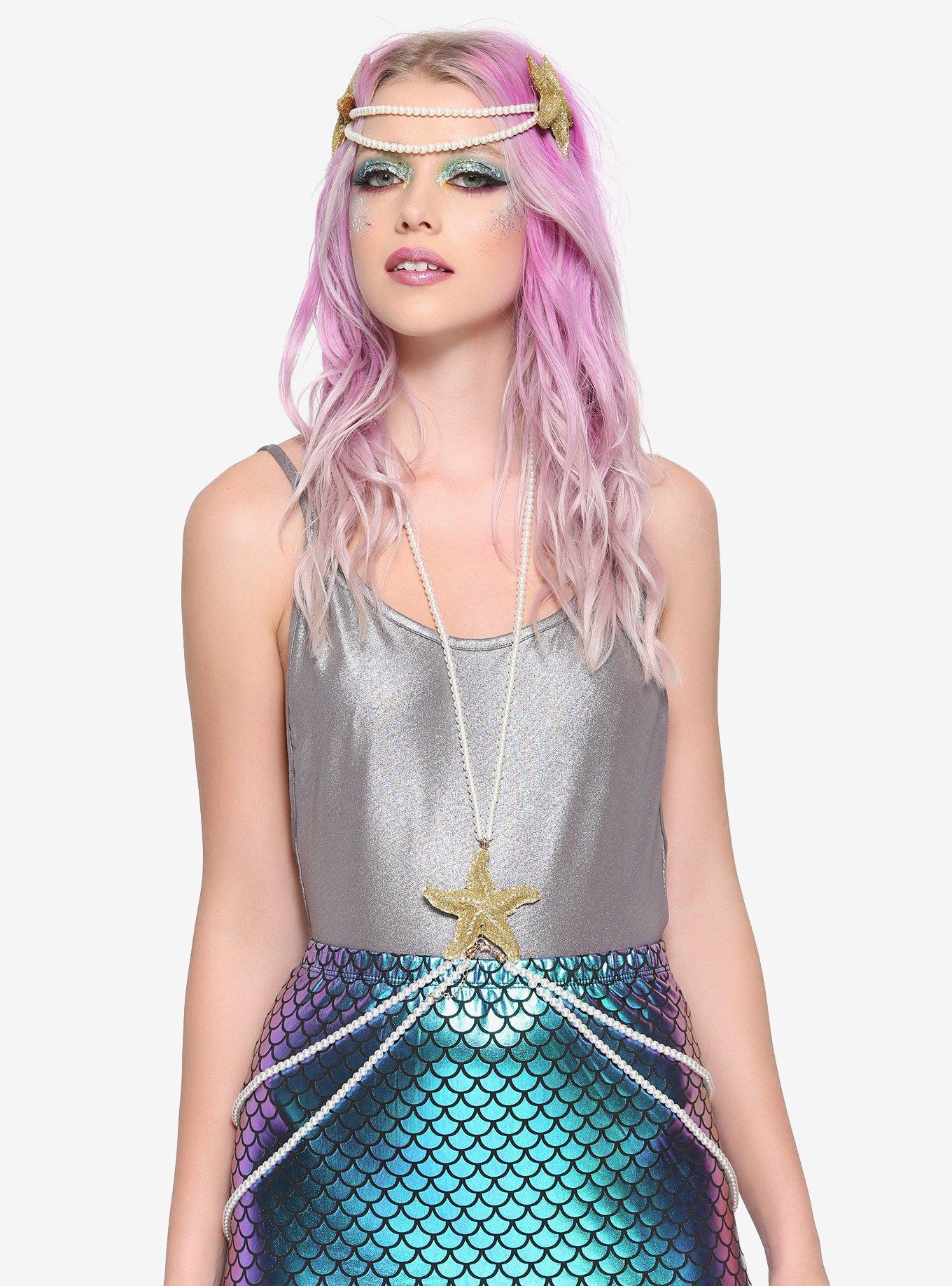 Mermaid Pearl Starfish Body Harness, , hi-res