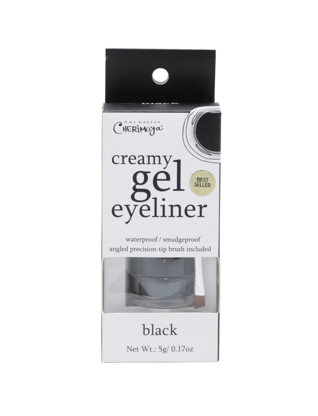 Max Makeup Cherimoya Black Waterproof Creamy Gel Eyeliner Set, , hi-res