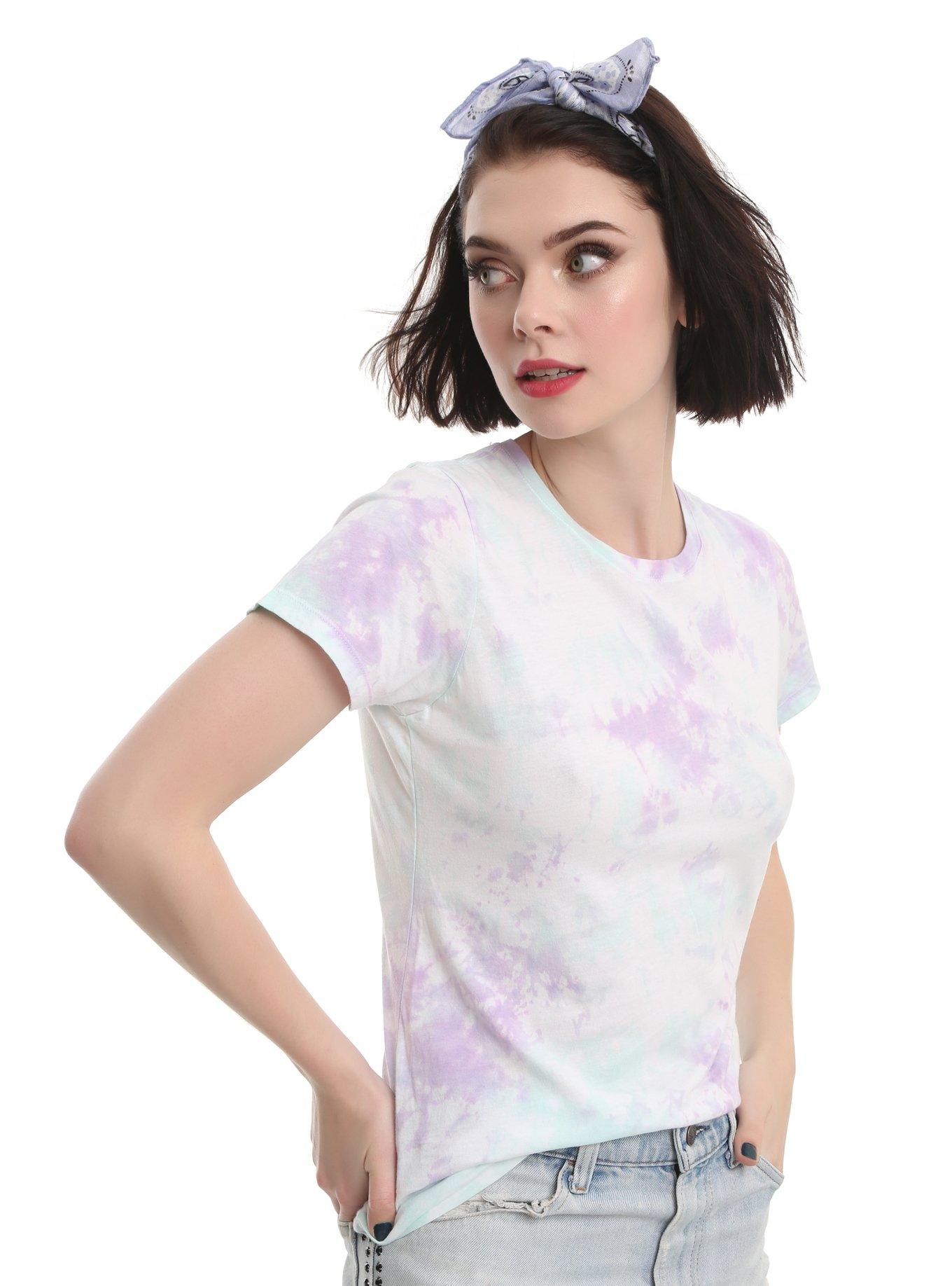 Pastel Pink & Blue Tie-Dye Girls T-Shirt, TIE DYE, hi-res