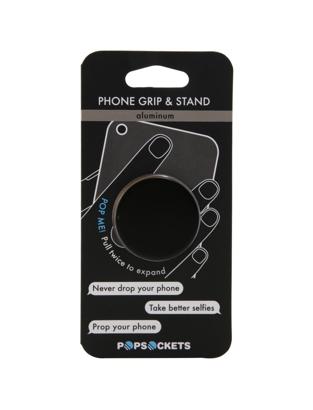 PopSockets Black Aluminum Phone Grip And Stand, , hi-res