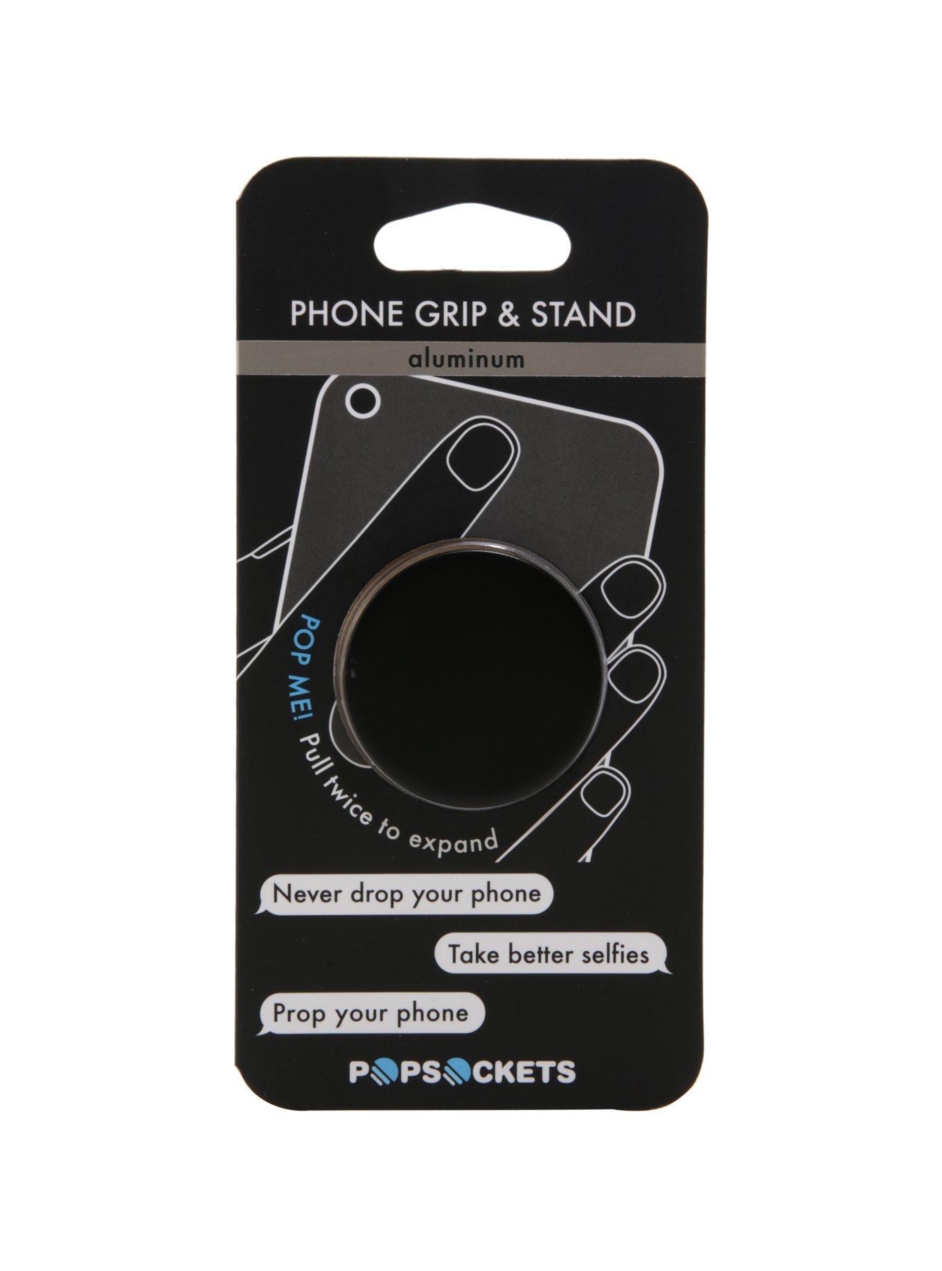 PopSockets Black Aluminum Phone Grip And Stand, , hi-res